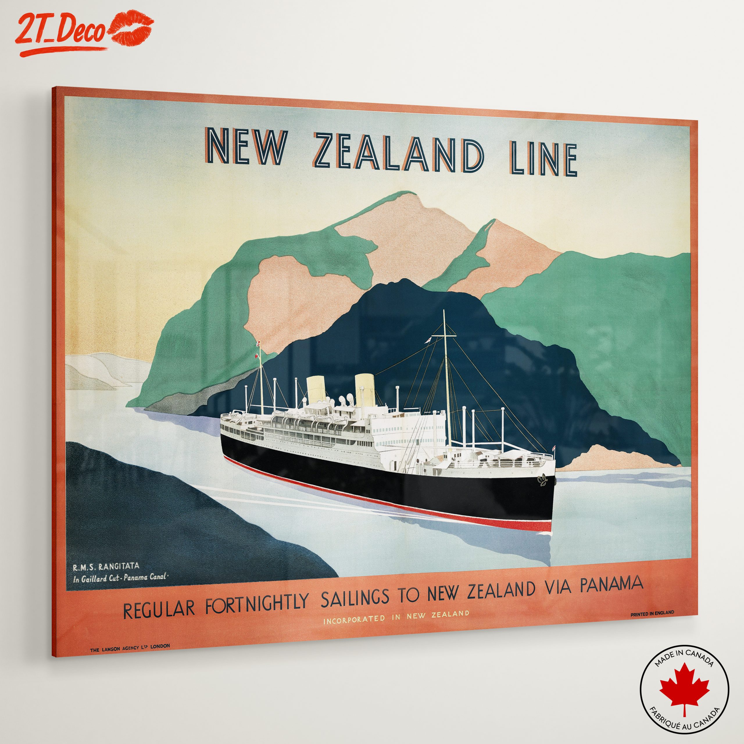 New Zealand Line Vintage Travel Poster - Image 6