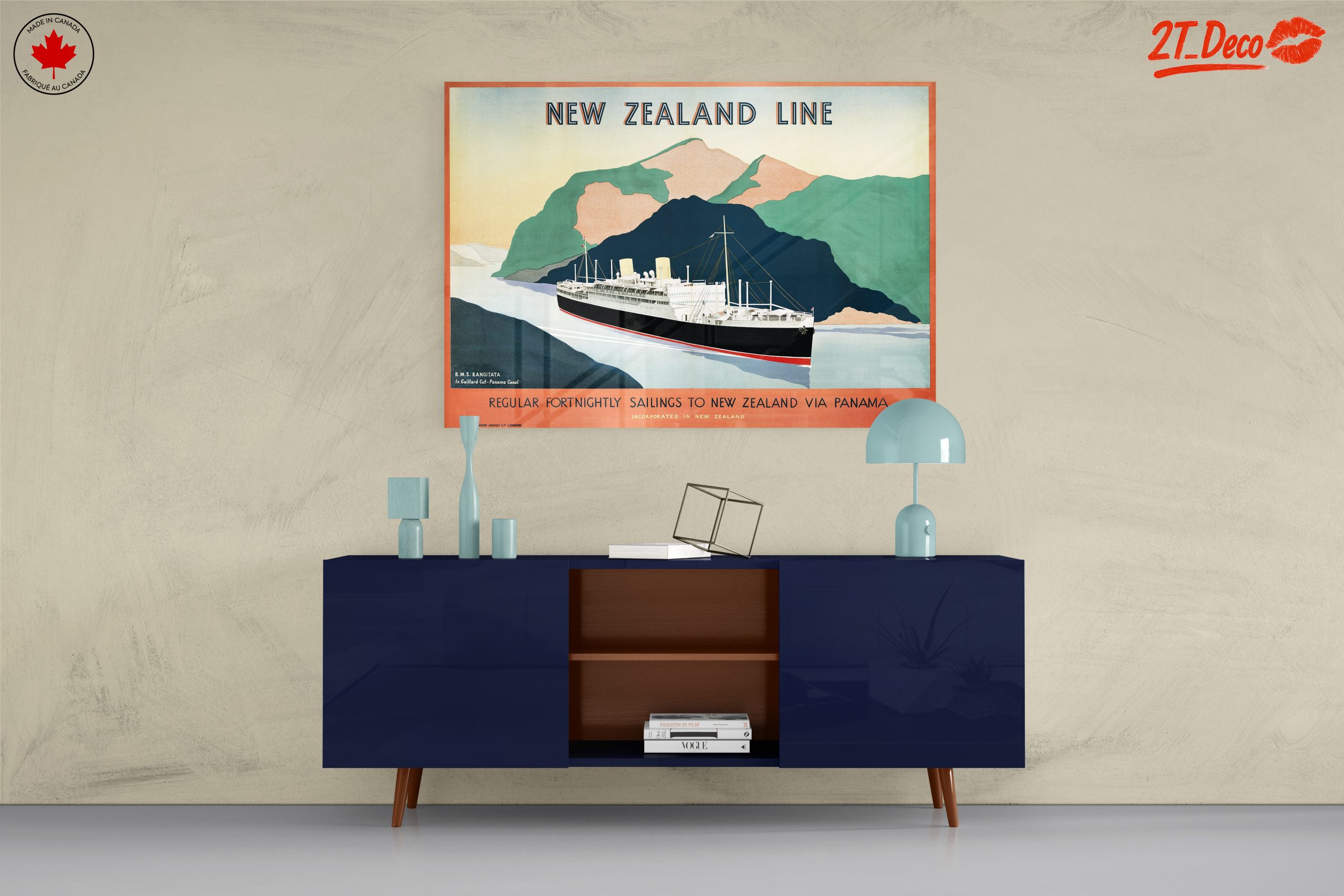 New Zealand Line Vintage Travel Poster - Image 8