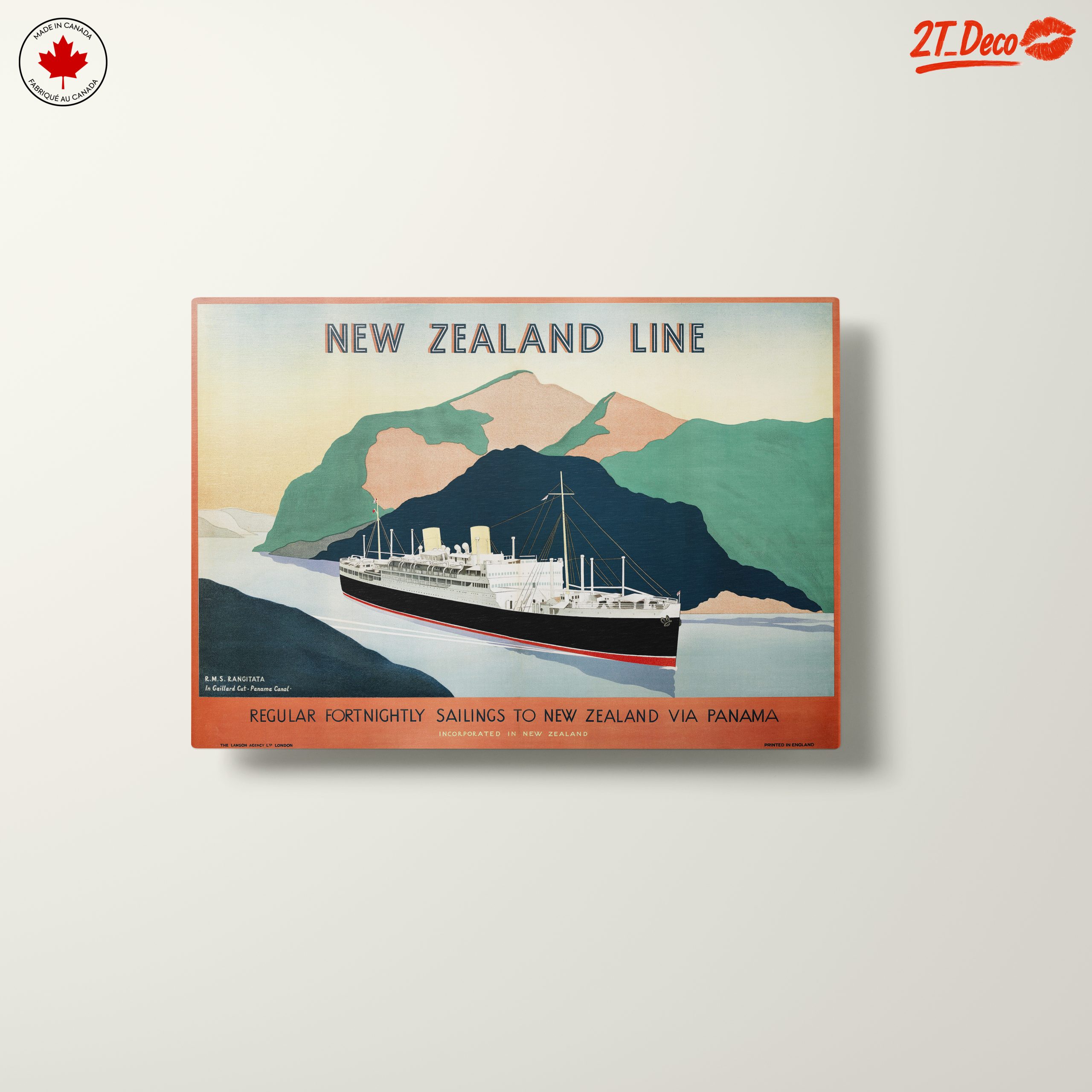 New Zealand Line Vintage Travel Poster - Image 10