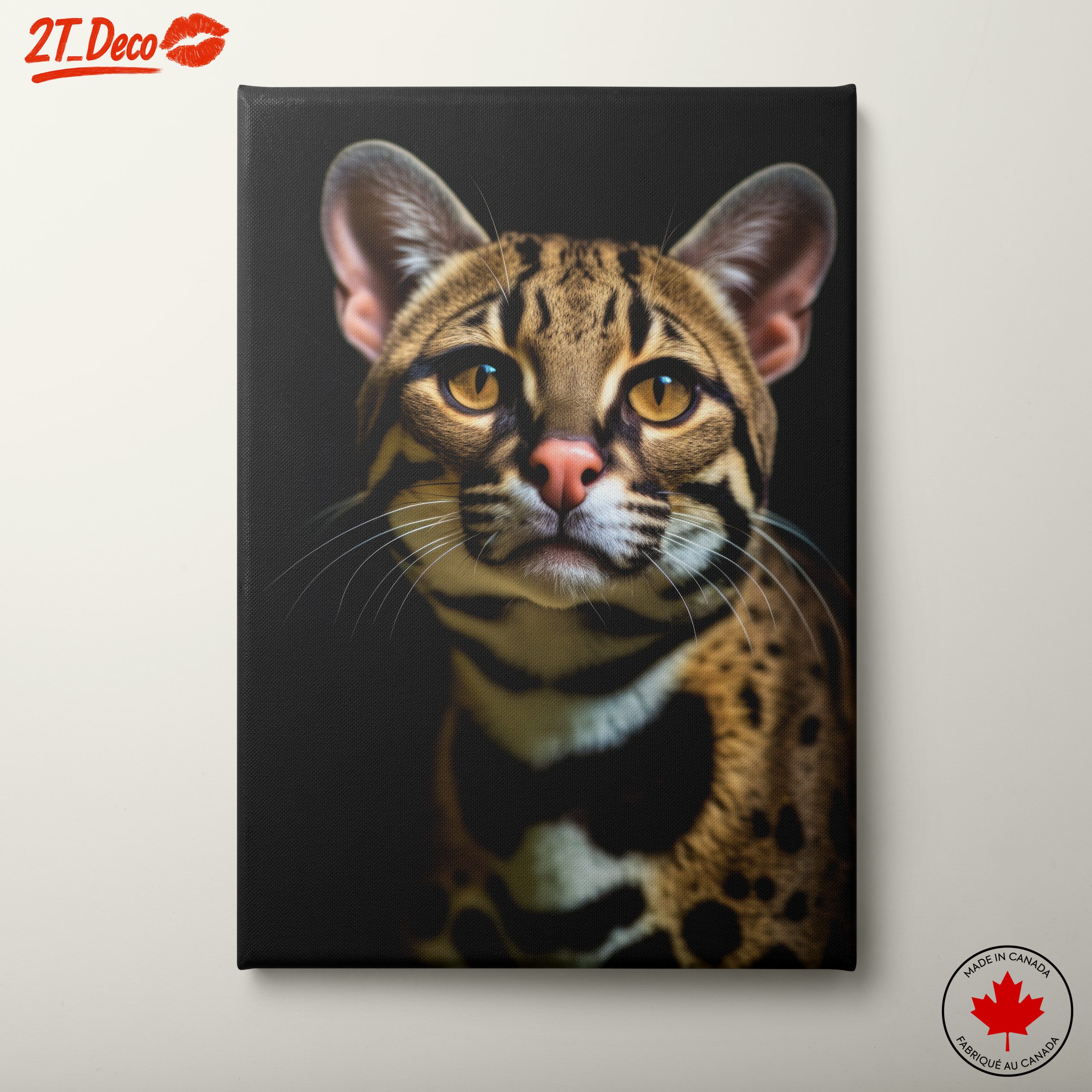 Majestic Feline Portrait with Exotic Patterns