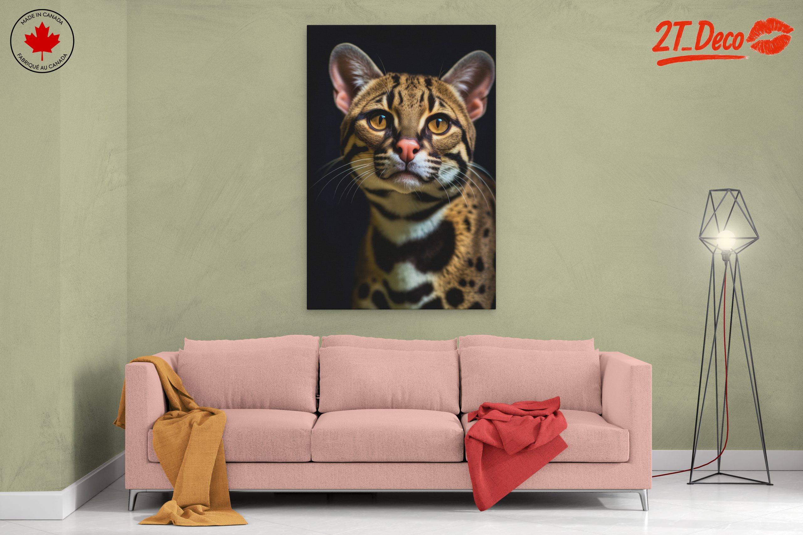 Majestic Feline Portrait with Exotic Patterns - Image 2