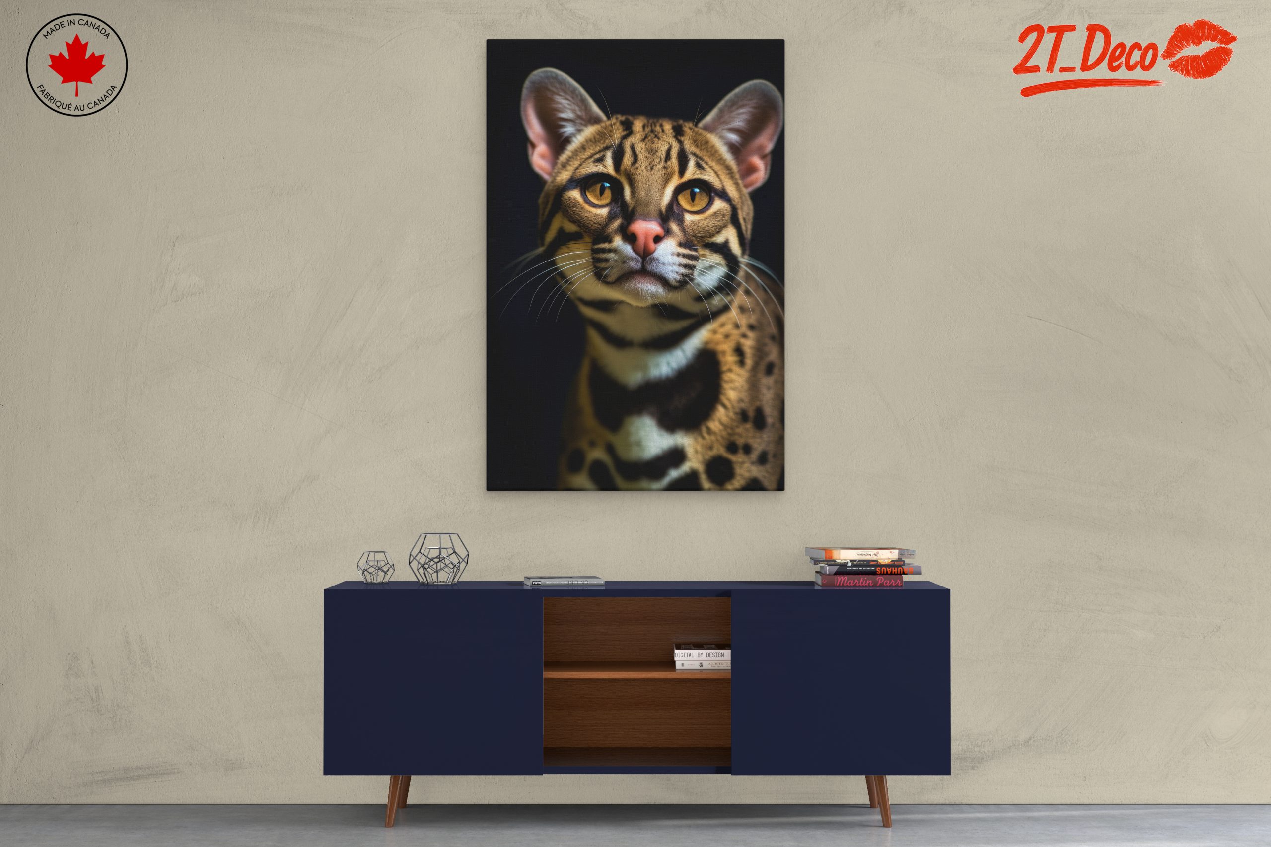 Majestic Feline Portrait with Exotic Patterns - Image 3