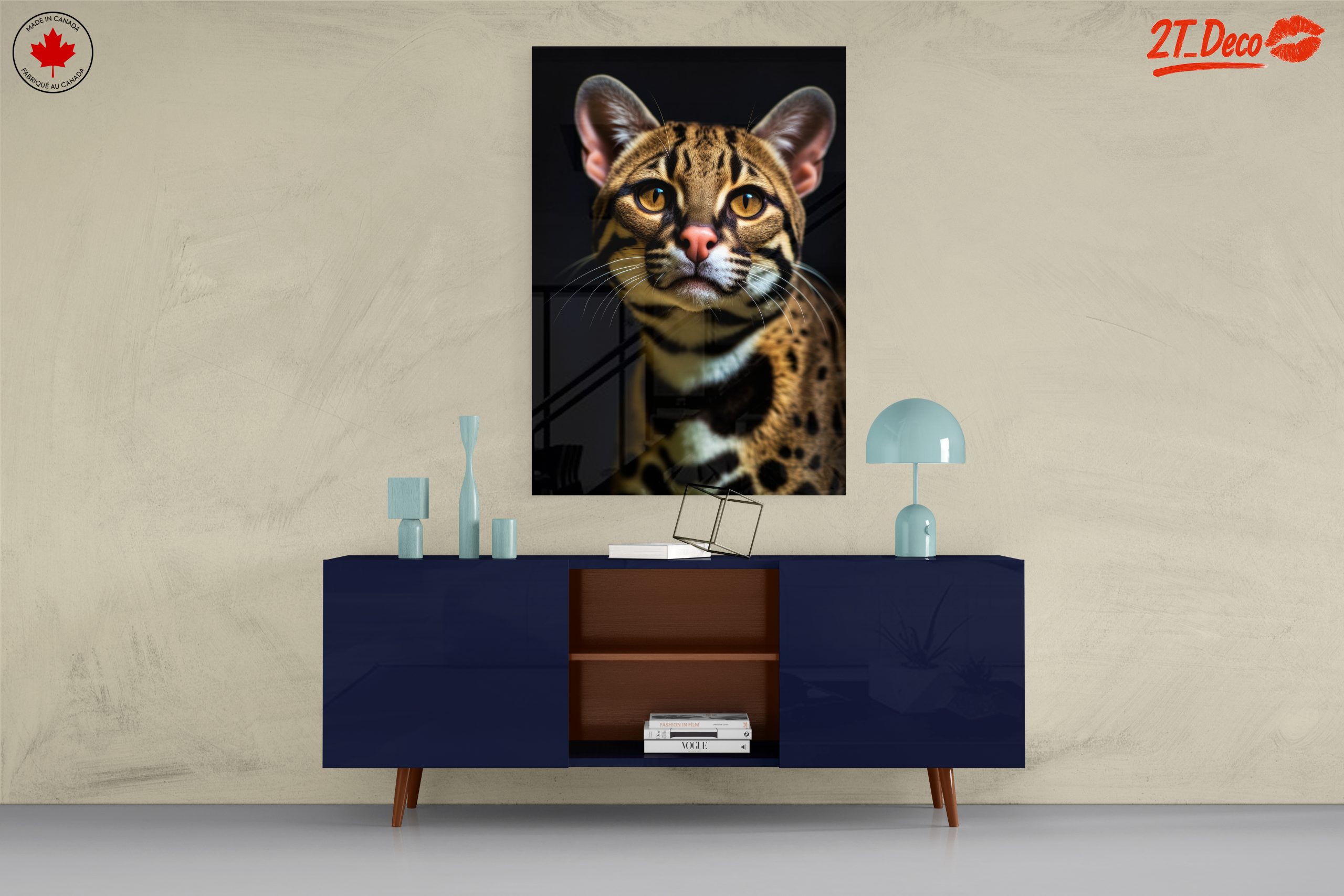 Majestic Feline Portrait with Exotic Patterns - Image 8