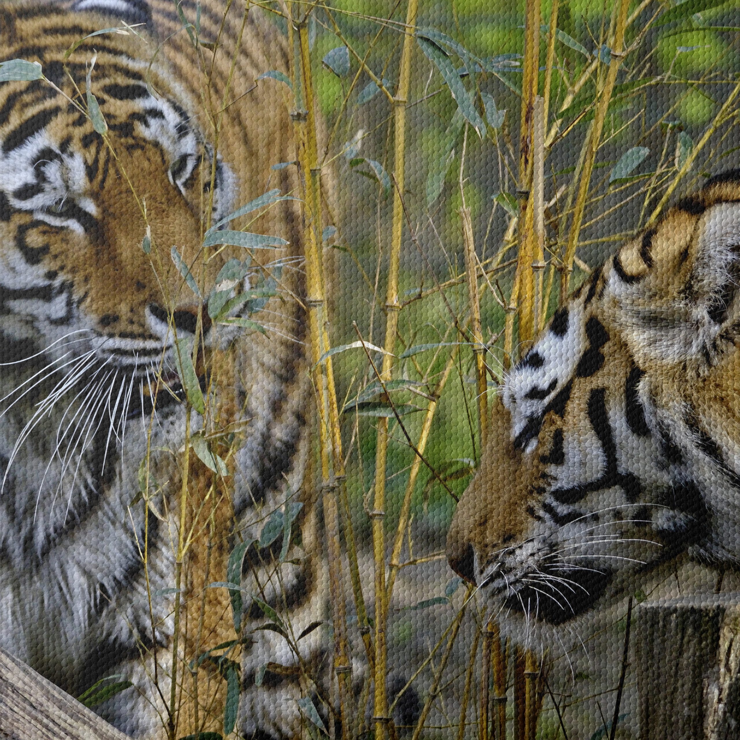 Pair of Tigers Among Bamboo - Image 4