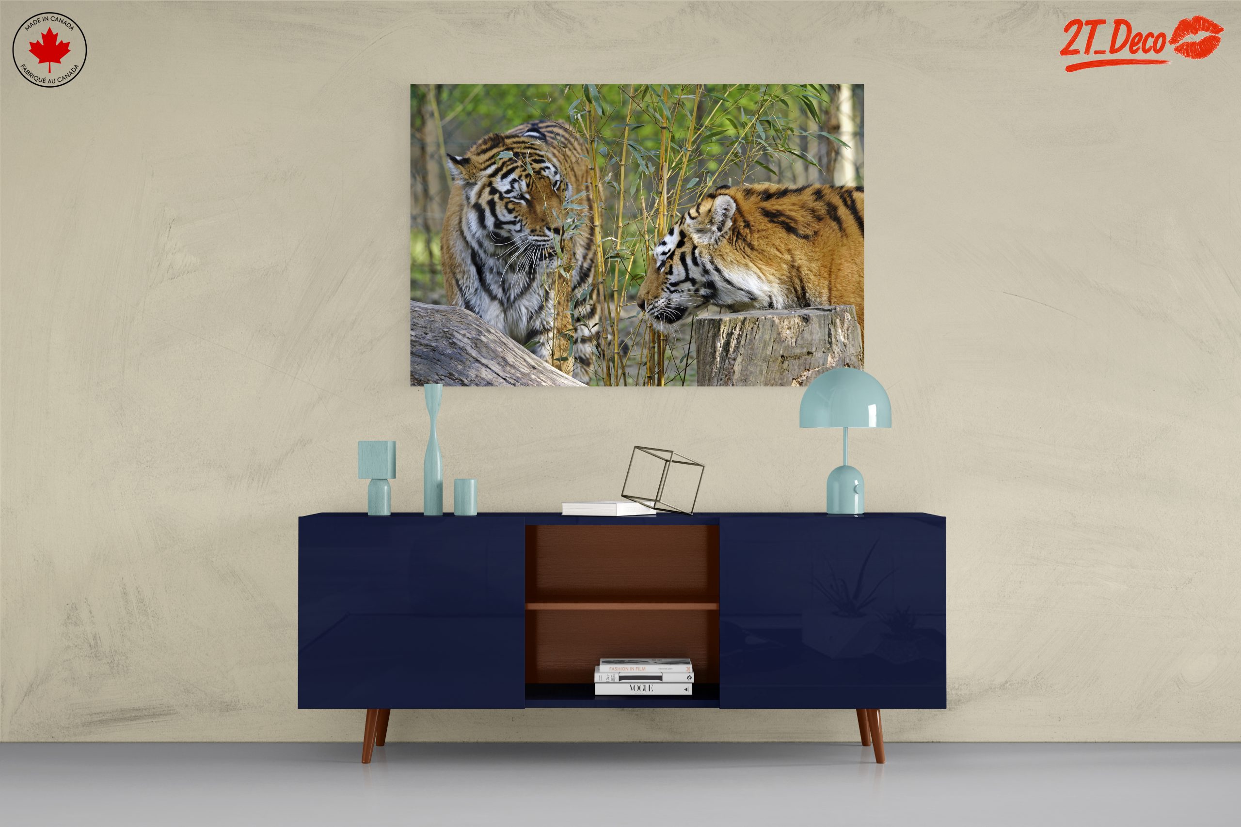 Pair of Tigers Among Bamboo - Image 8