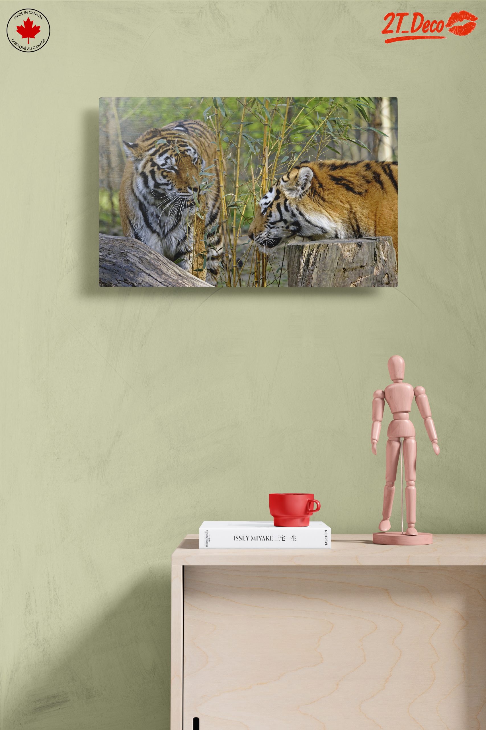 Pair of Tigers Among Bamboo - Image 14