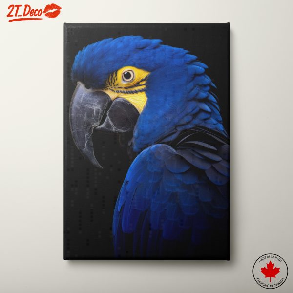 Detailed Portrait of a Vibrantly Colored Parrot
