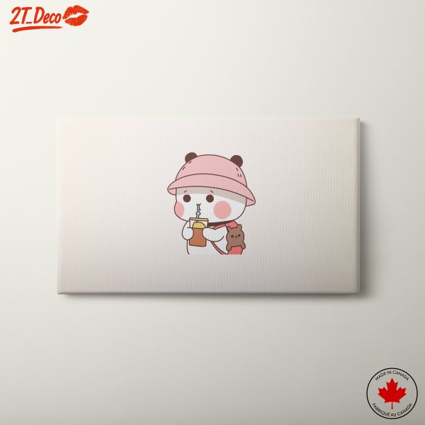 Adorable Cartoon Character Enjoying a Drink