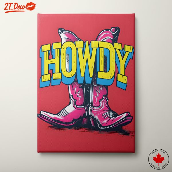 Colorful Cowboy Boots Howdy Art