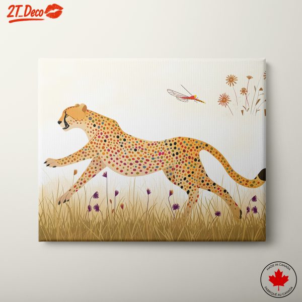 Stylized Cheetah in Colorful Art