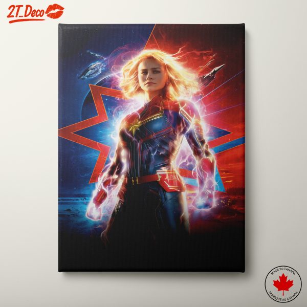 Captain Marvel Artwork Featuring Marvel Hero