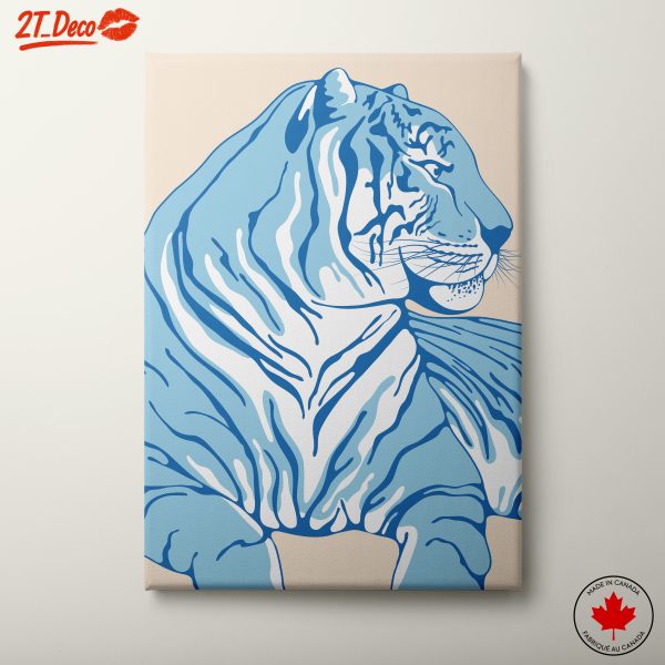 Blue Stylized Tiger Art