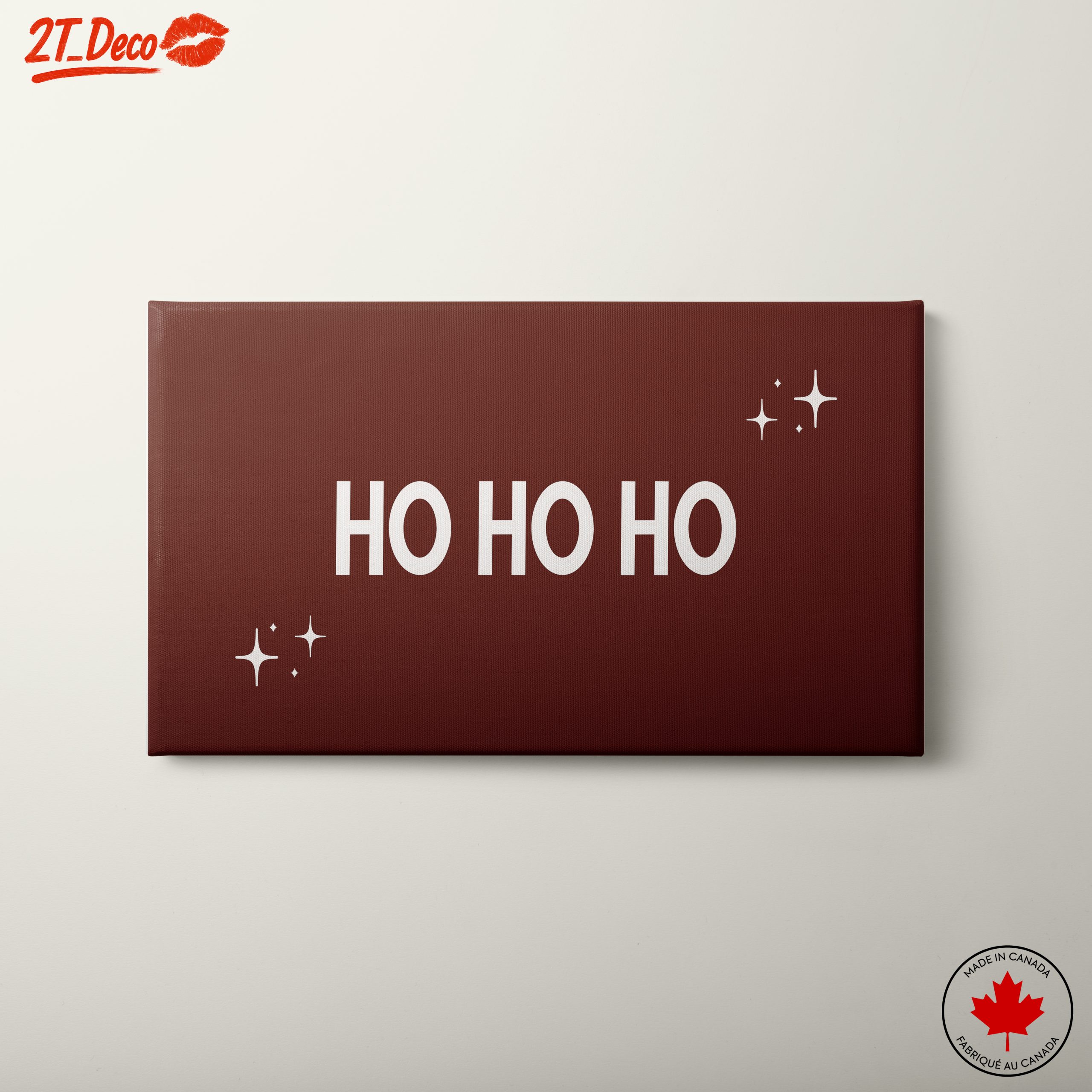 Ho Ho Ho Holiday Typography Art