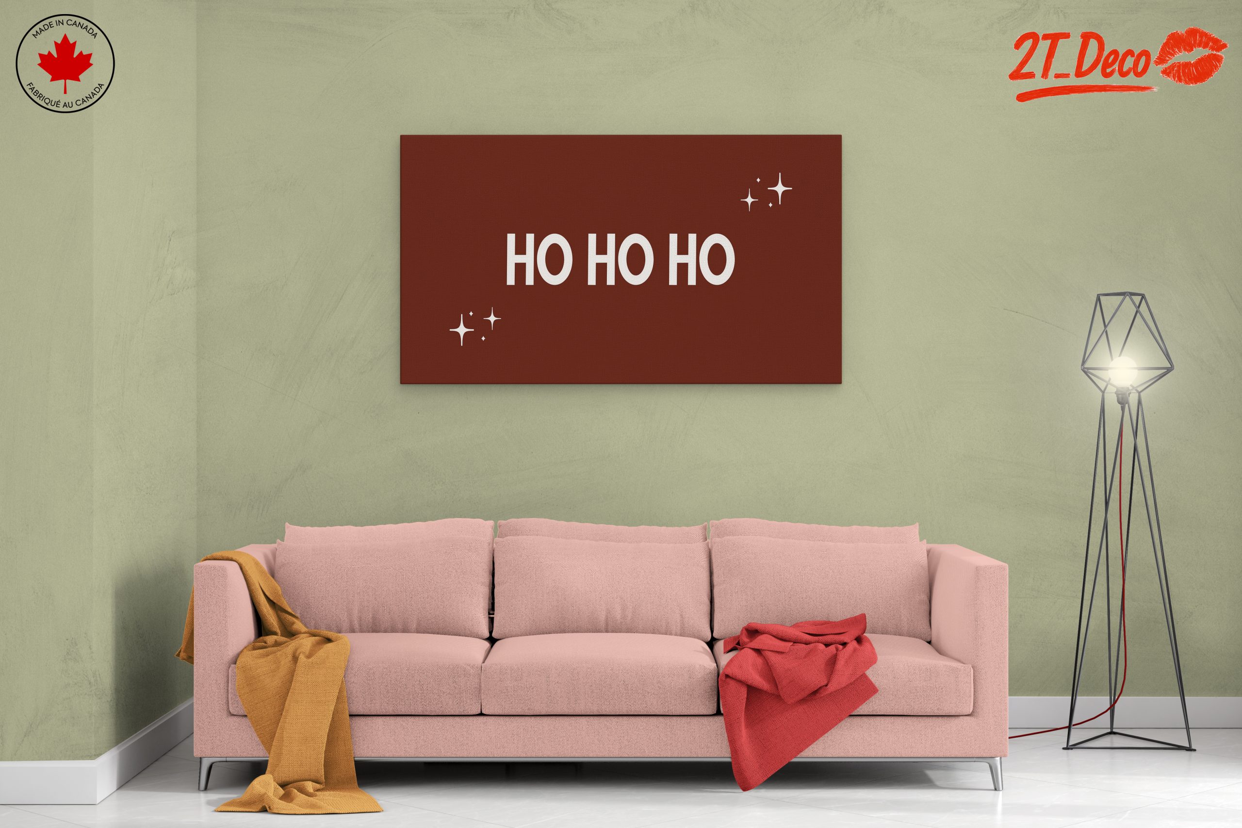 Ho Ho Ho Holiday Typography Art - Image 2