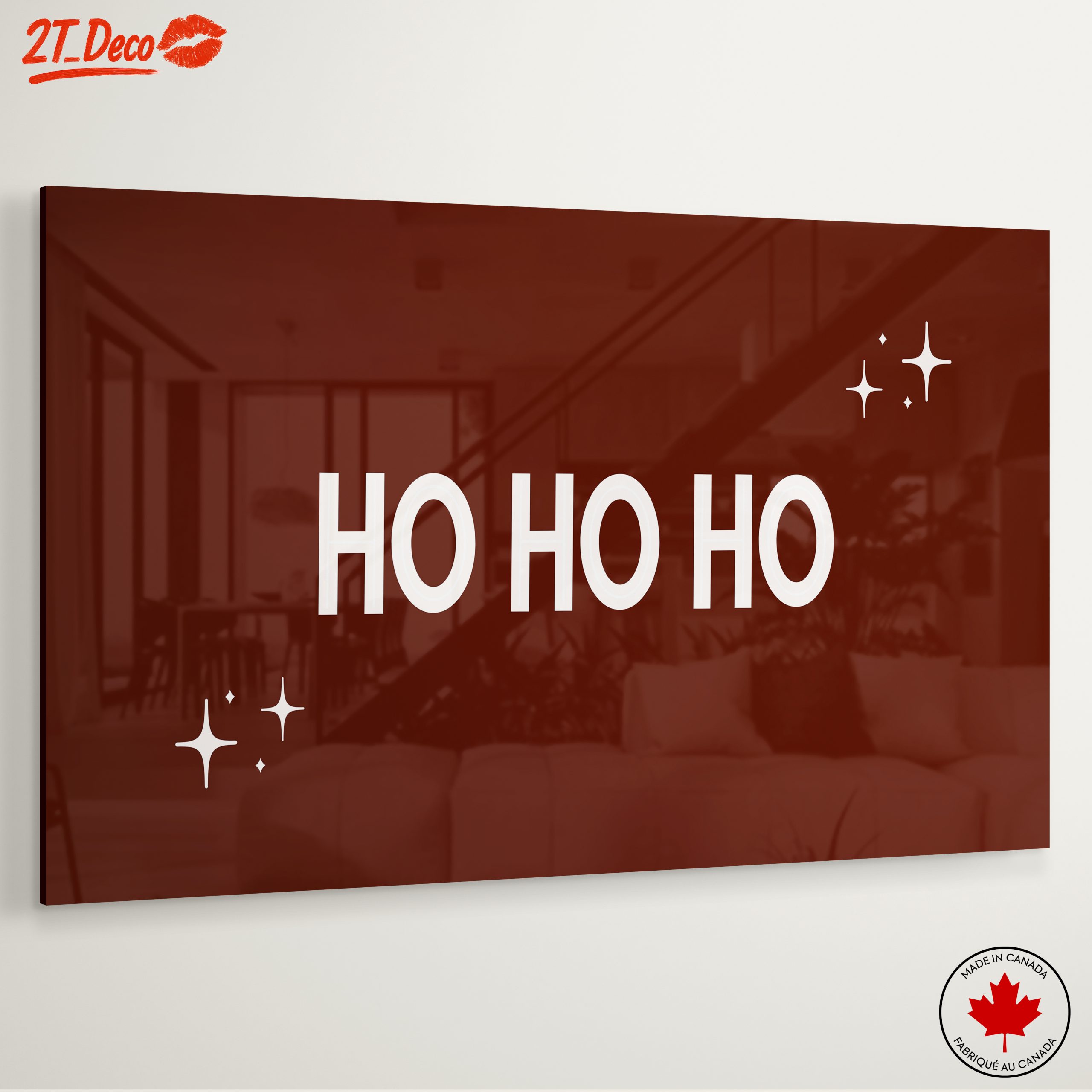 Ho Ho Ho Holiday Typography Art - Image 6