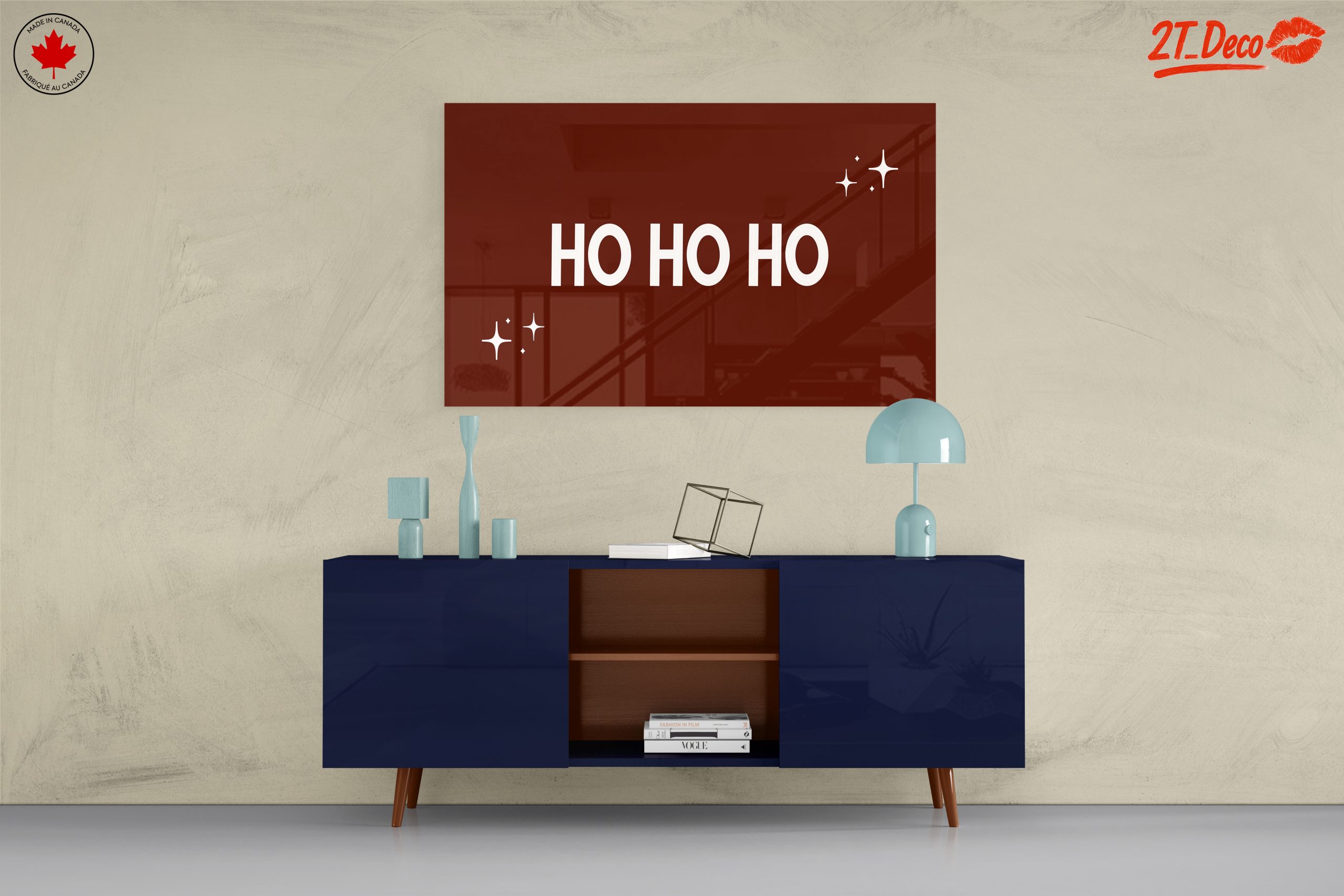 Ho Ho Ho Holiday Typography Art - Image 8
