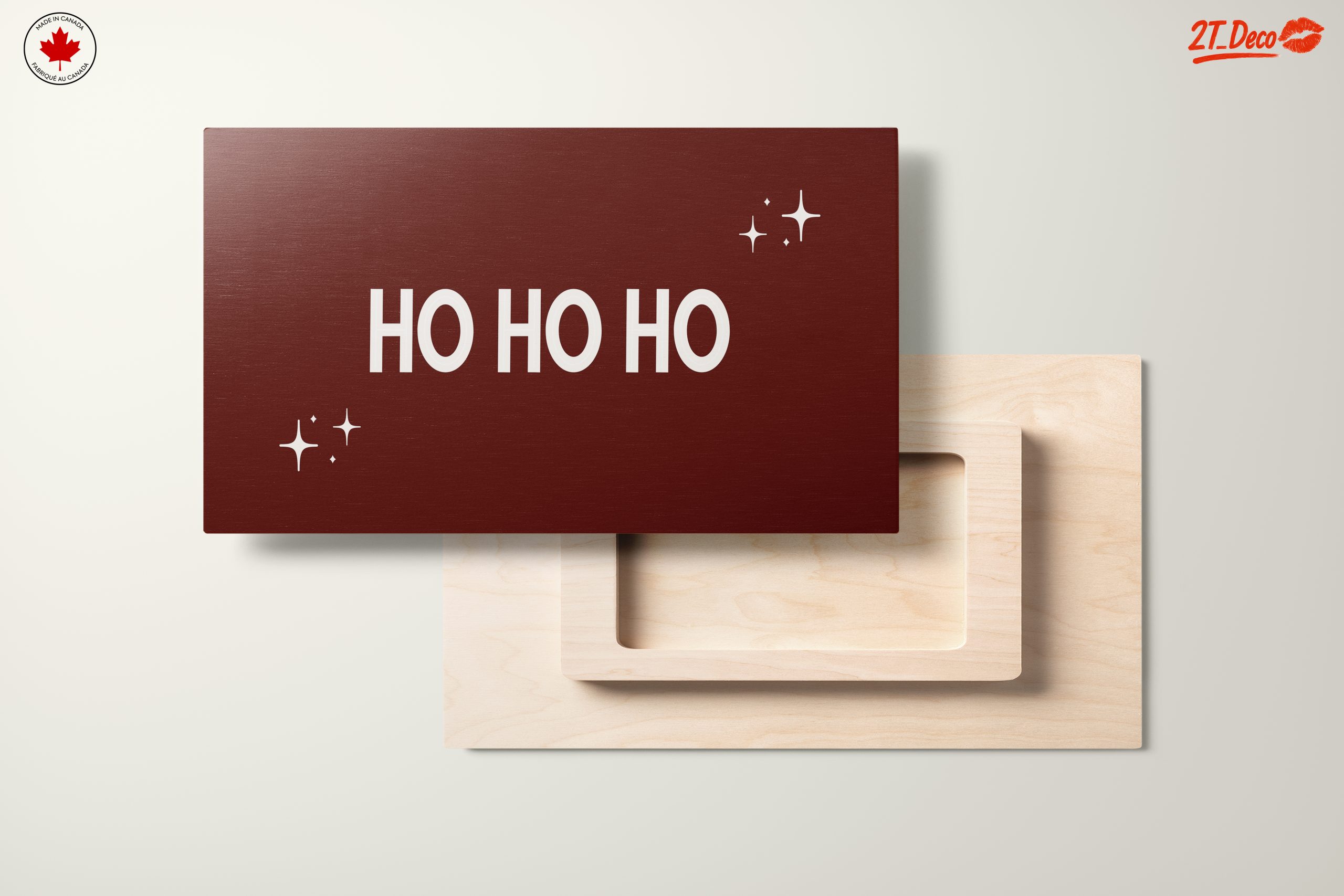 Ho Ho Ho Holiday Typography Art - Image 11