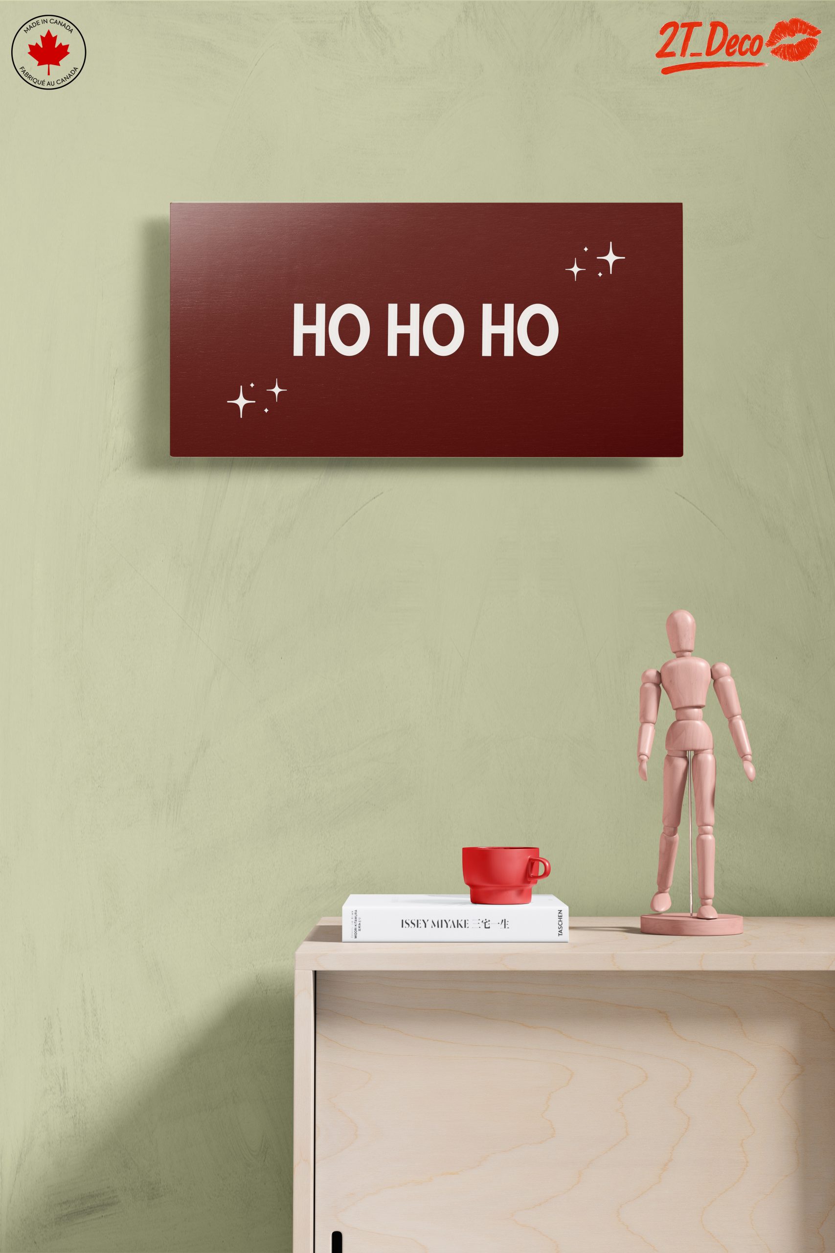 Ho Ho Ho Holiday Typography Art - Image 14