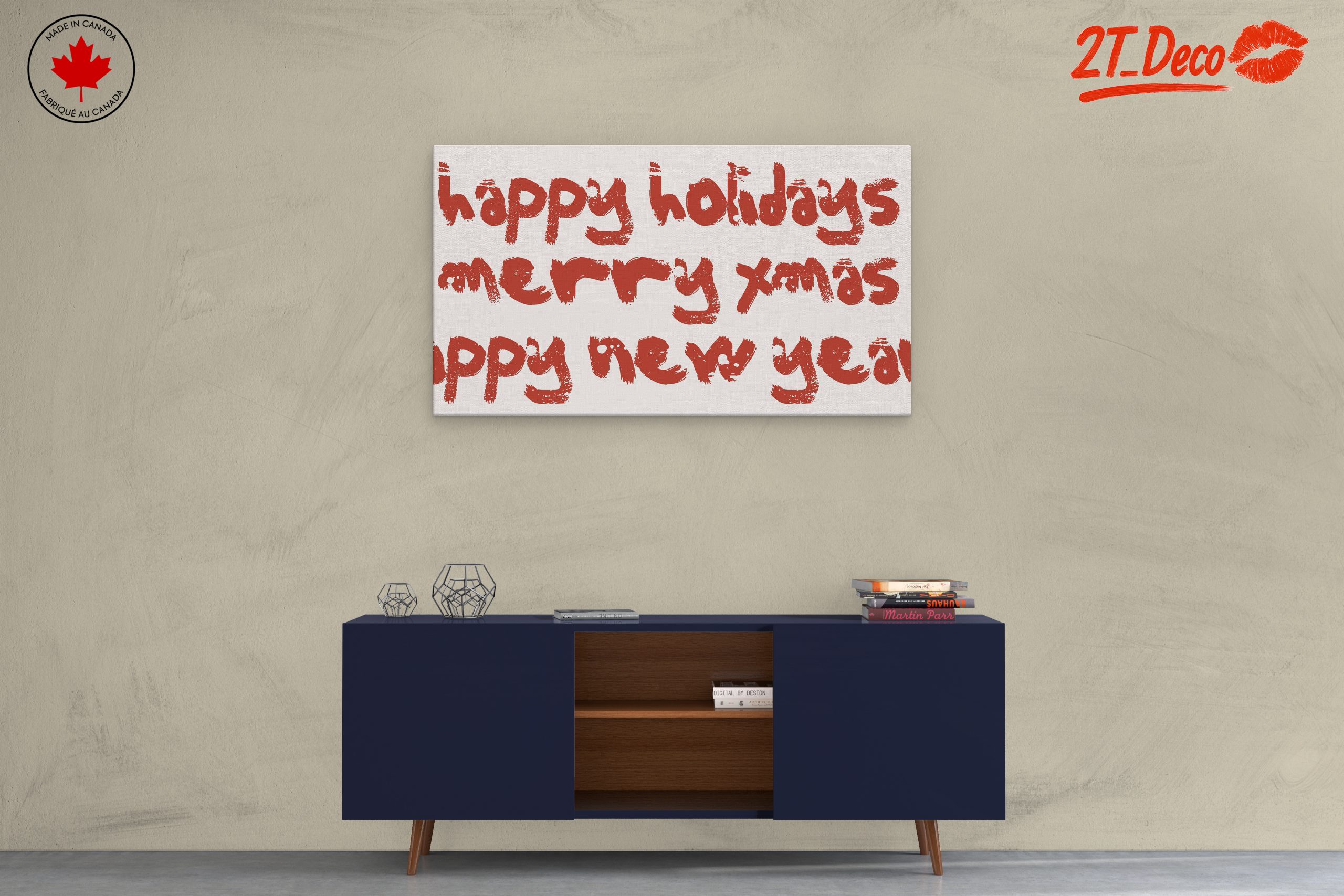 Holiday Typography Artwork for Festive Cheer - Image 3
