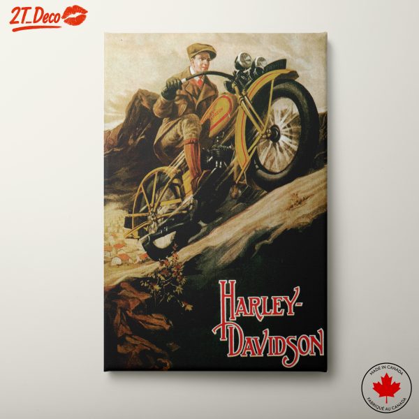 Vintage Harley-Davidson Motorcycle Poster Art