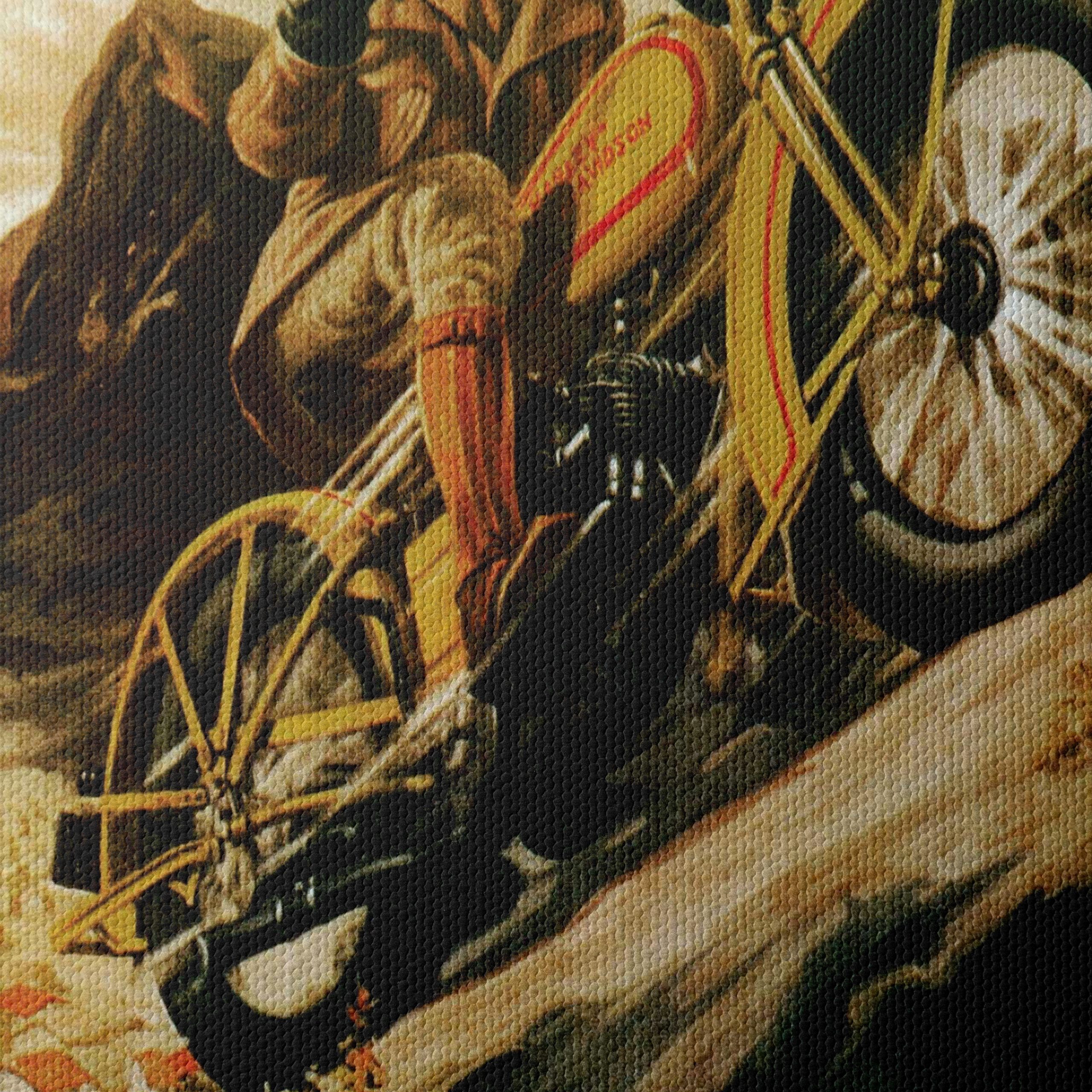 Vintage Harley-Davidson Motorcycle Poster Art - Image 4