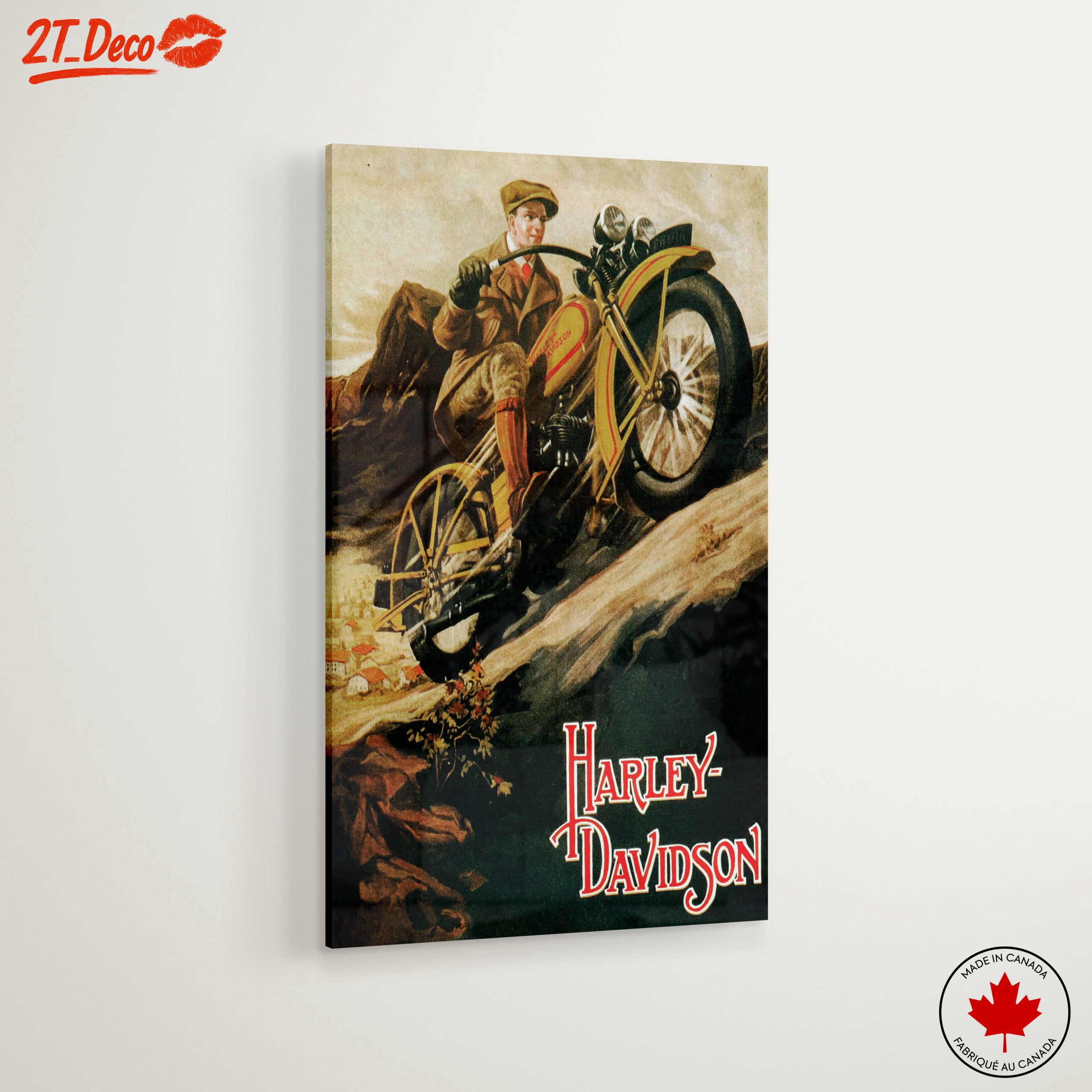 Vintage Harley-Davidson Motorcycle Poster Art - Image 6
