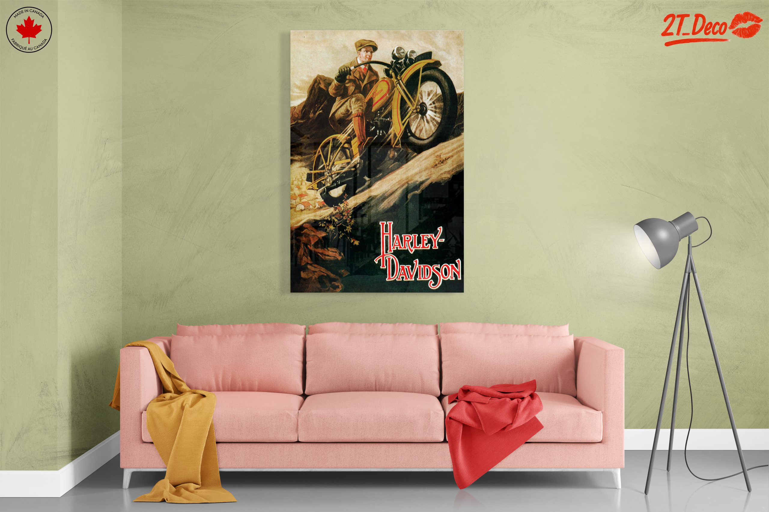 Vintage Harley-Davidson Motorcycle Poster Art - Image 7