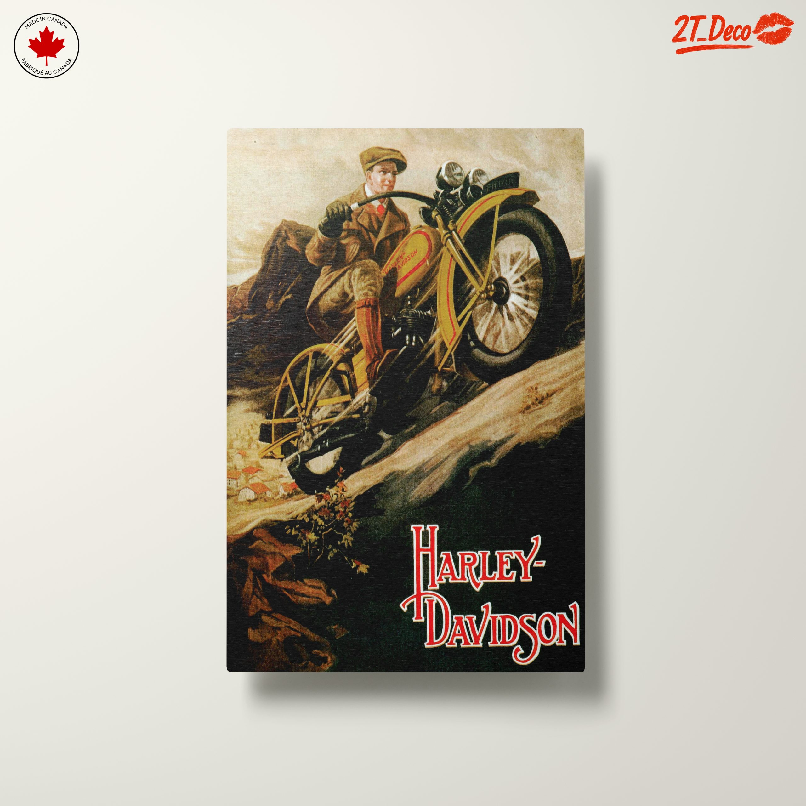 Vintage Harley-Davidson Motorcycle Poster Art - Image 10