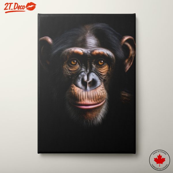 Realistic Chimpanzee Portrait Wall Art