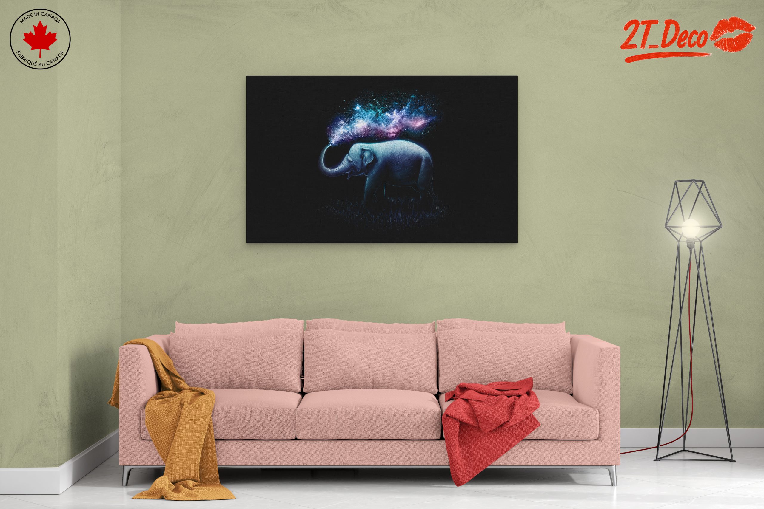 Majestic Elephant With Cosmic Background - Image 2