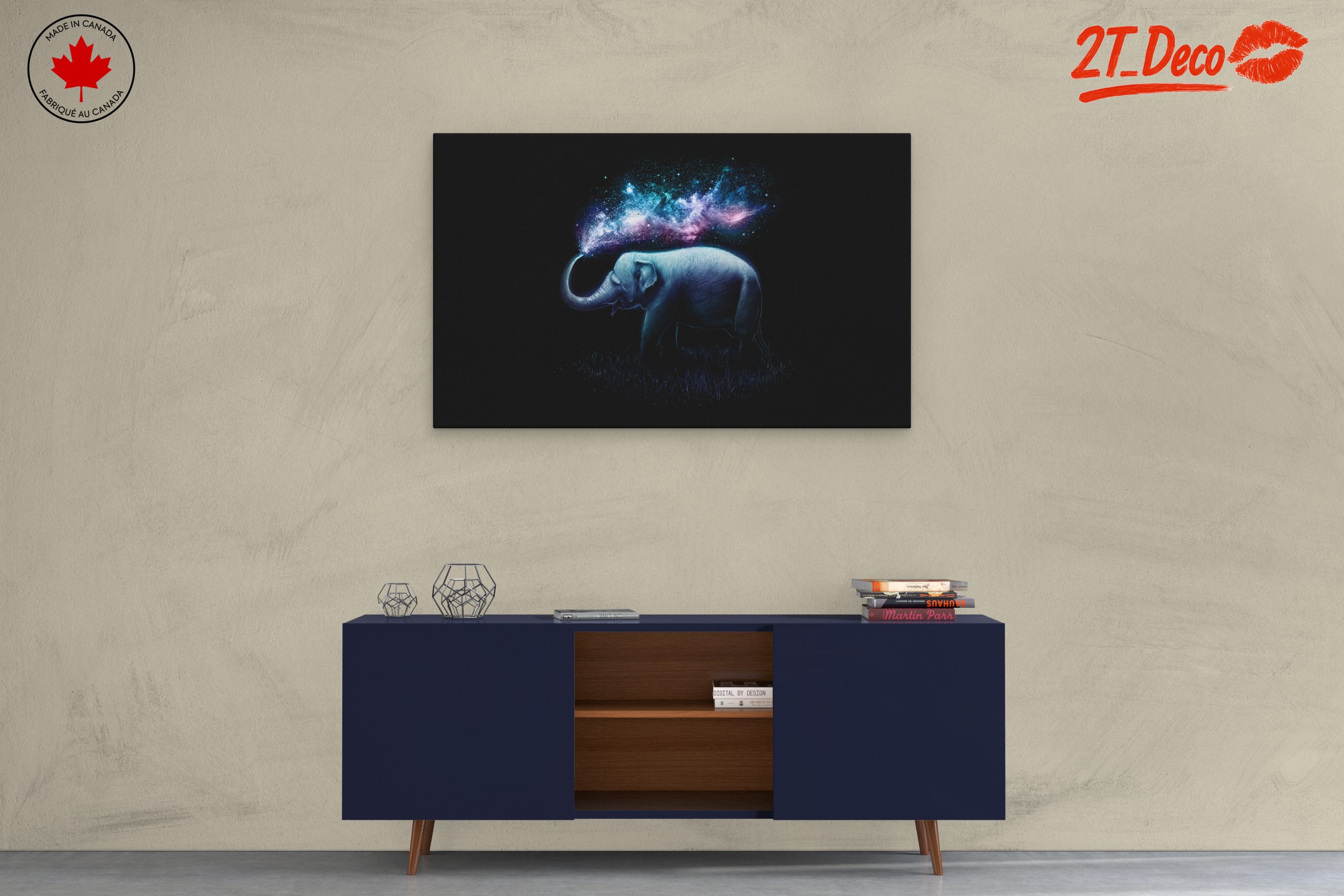 Majestic Elephant With Cosmic Background - Image 3