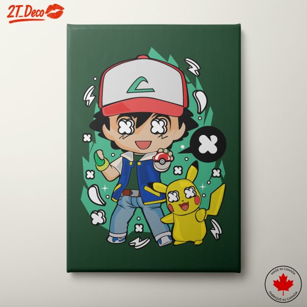 Anime Themed Artwork Featuring Pokemon Characters