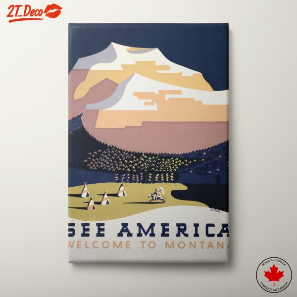 Stylized Adventure Landscape of Montana