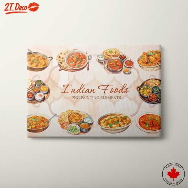 Colorful Indian Cuisine Artwork