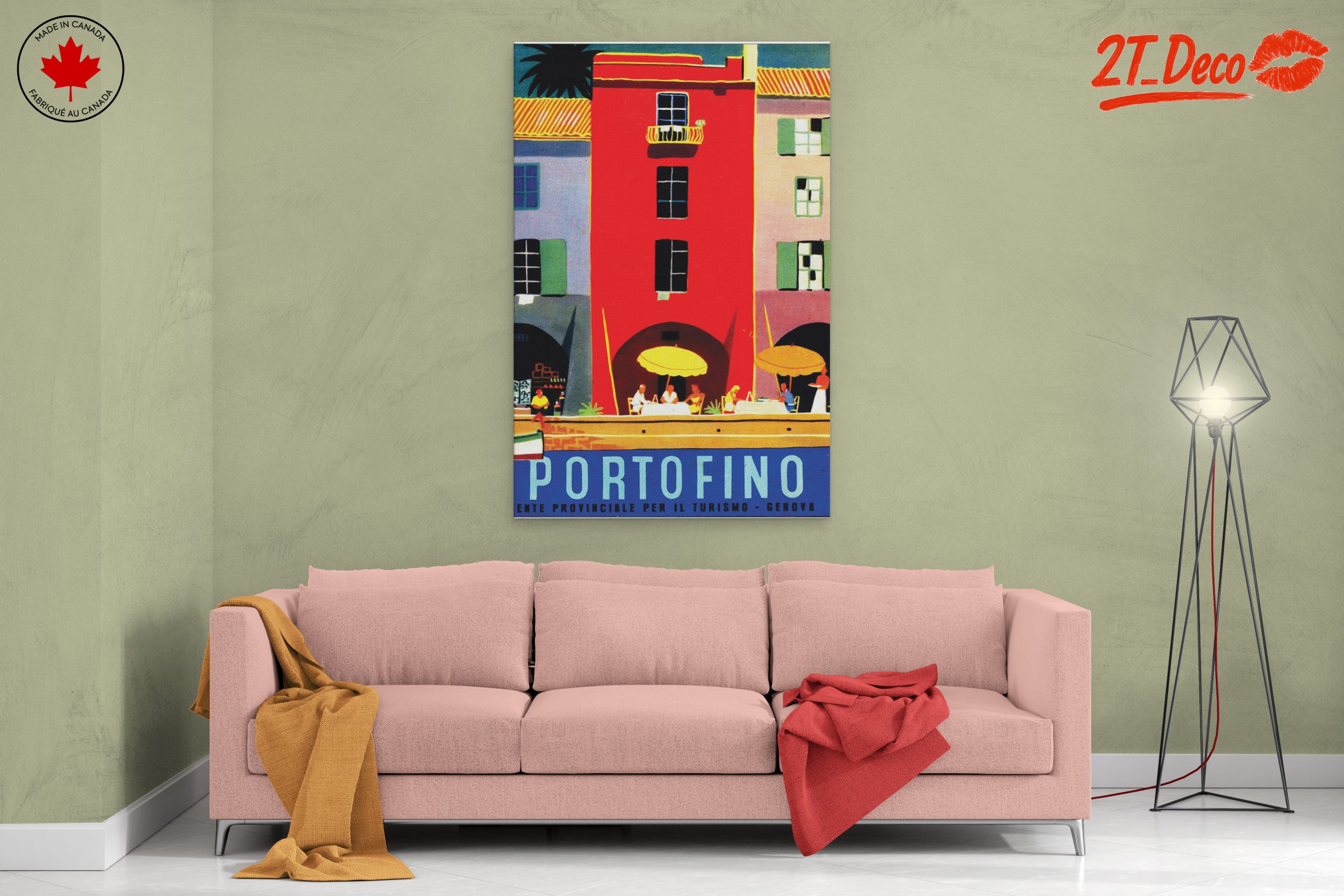 Colorful Portofino City Scene - Image 2