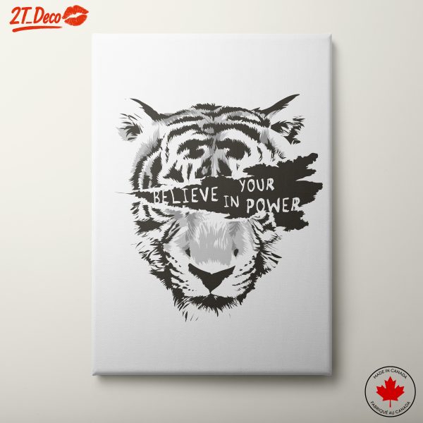 Artistic Tiger Illustration with Inspirational Quote