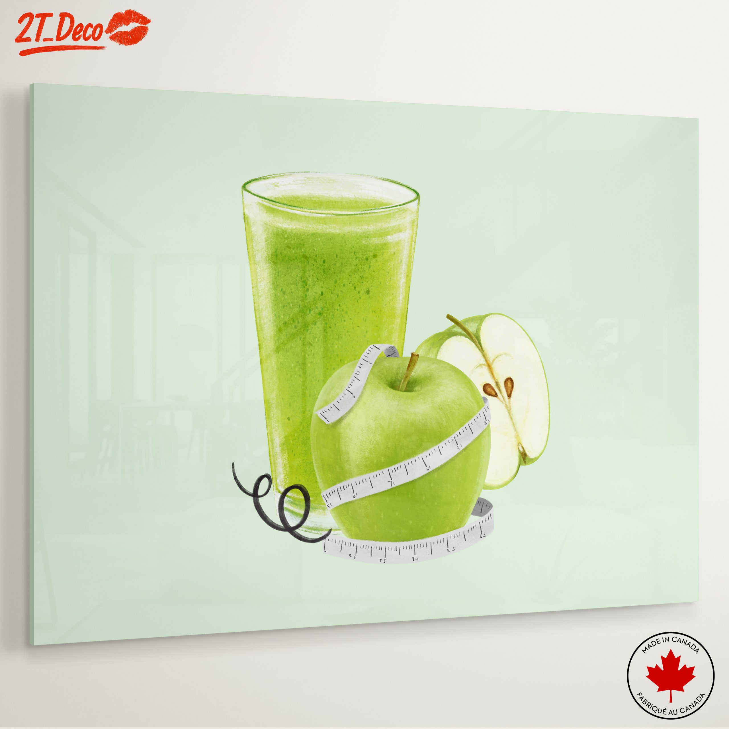 Green Smoothie and Apple Abstract Art - Image 6