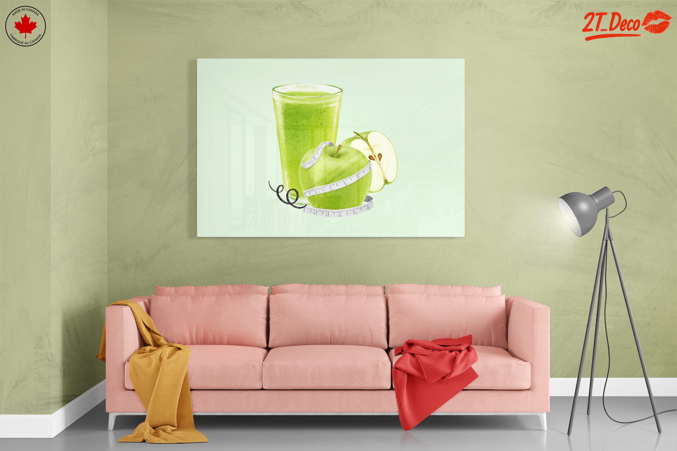 Green Smoothie and Apple Abstract Art - Image 7