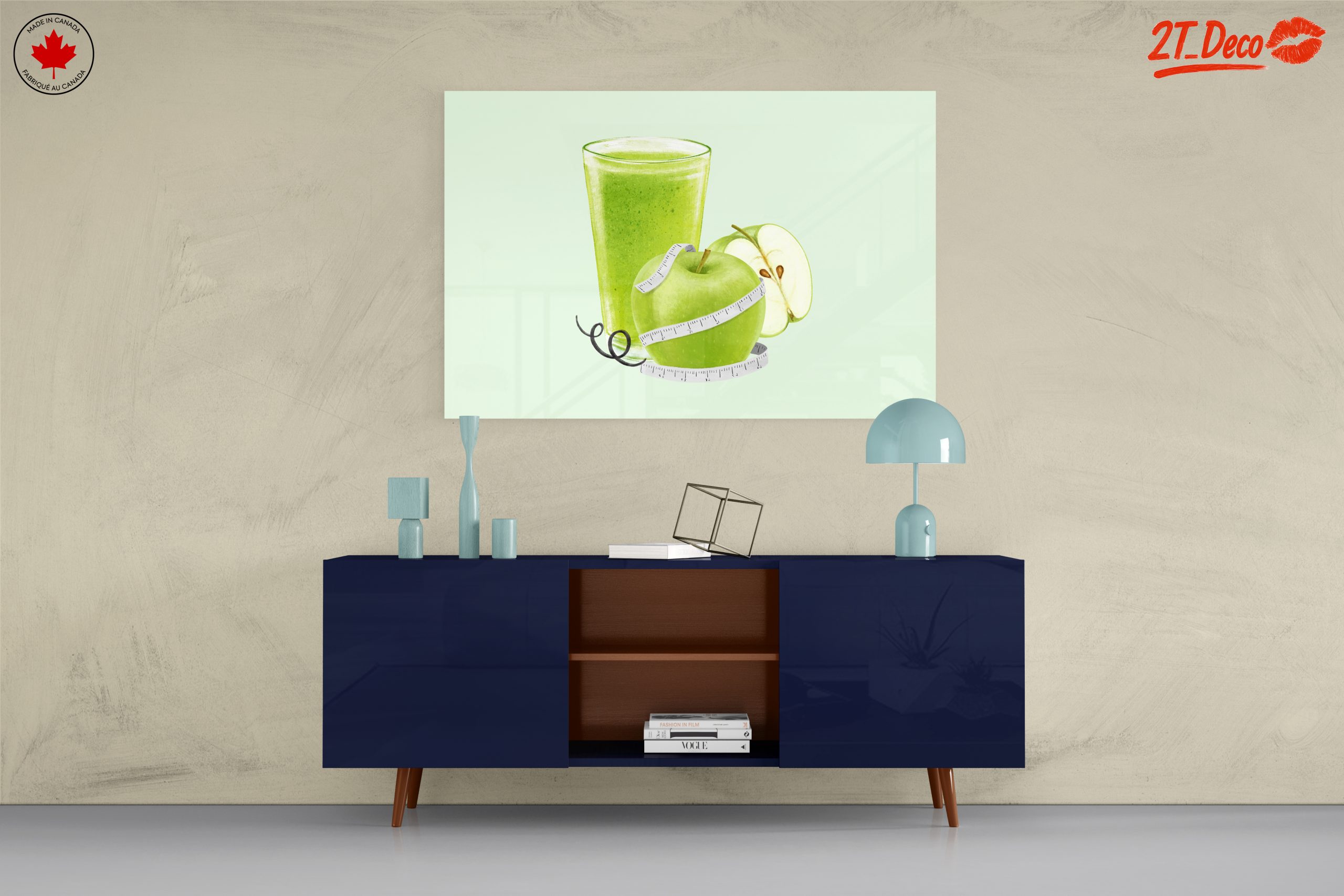 Green Smoothie and Apple Abstract Art - Image 8