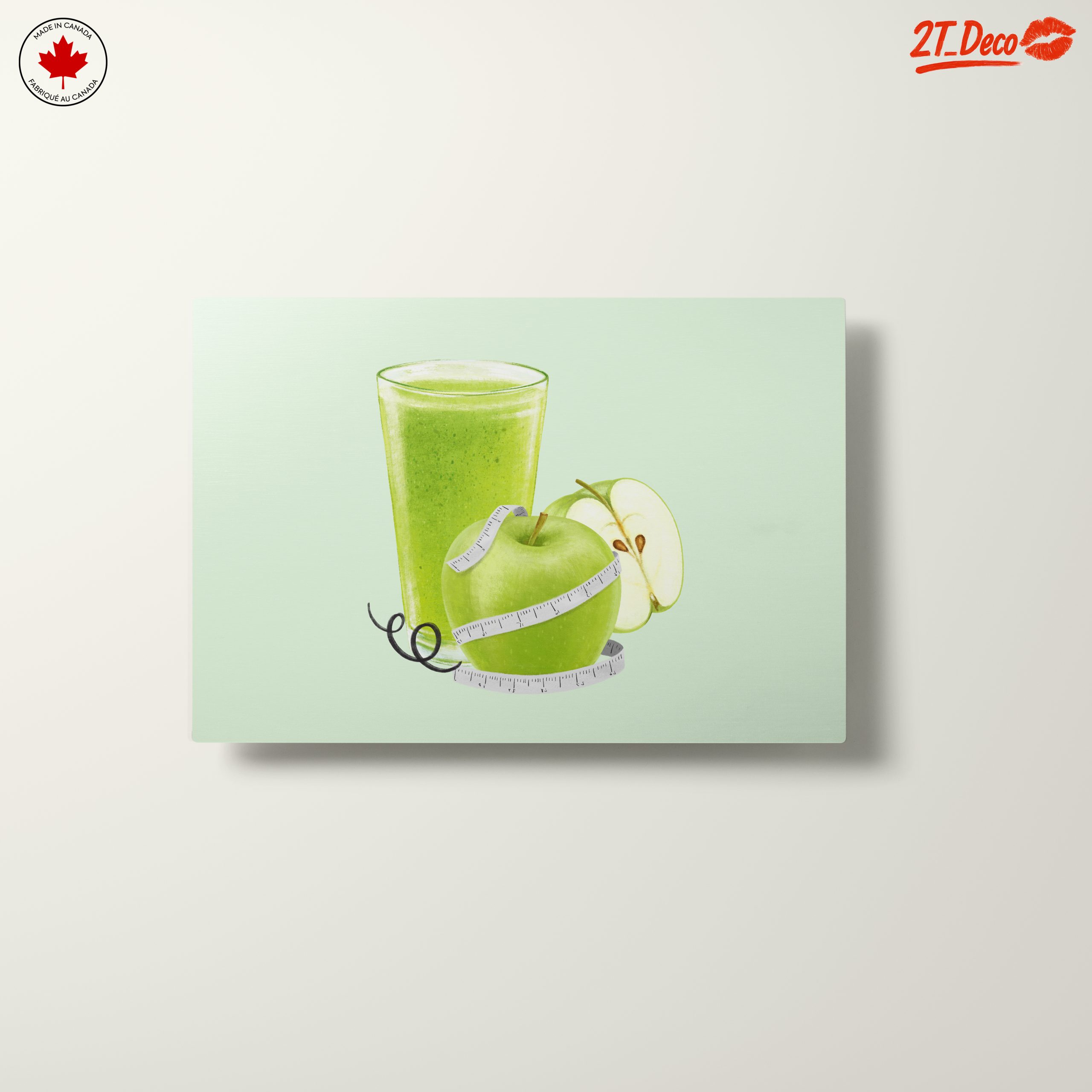 Green Smoothie and Apple Abstract Art - Image 10