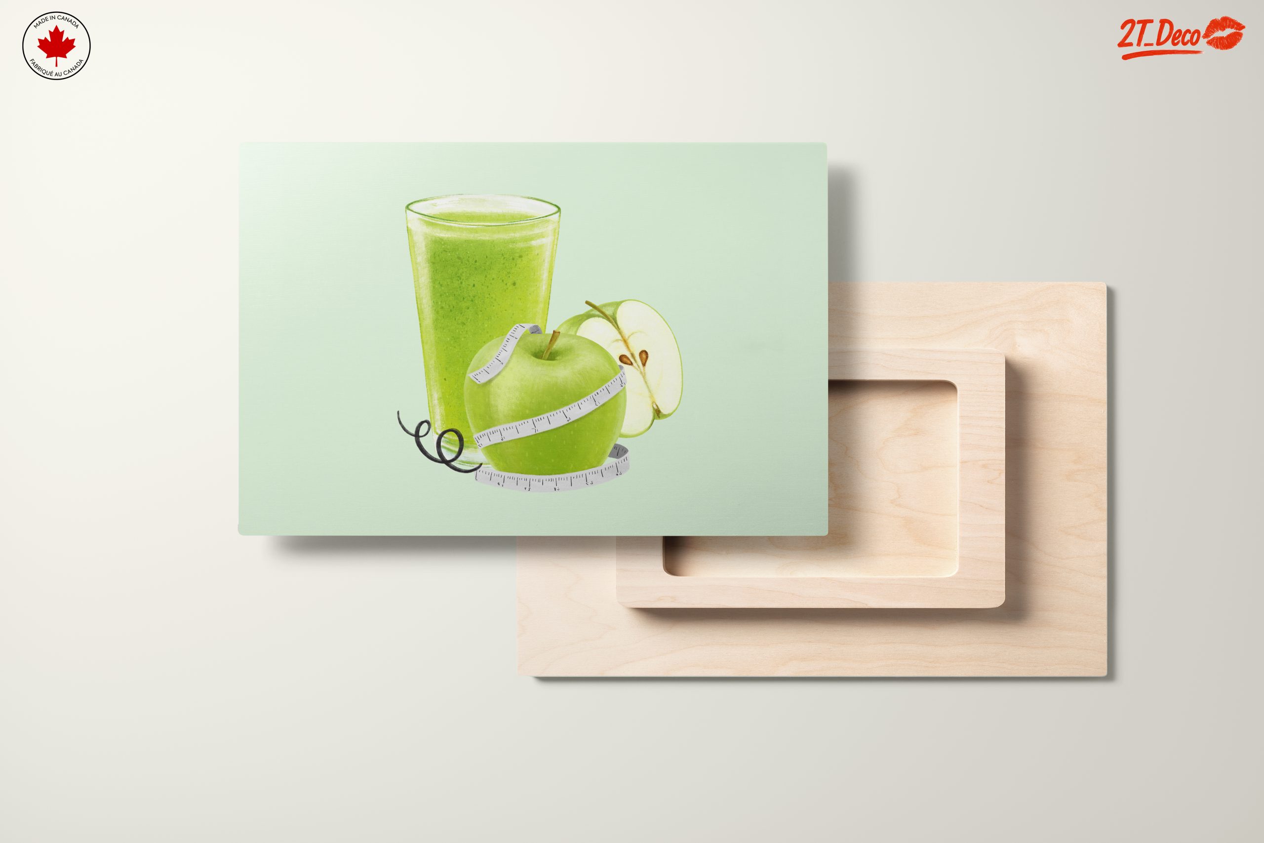 Green Smoothie and Apple Abstract Art - Image 11