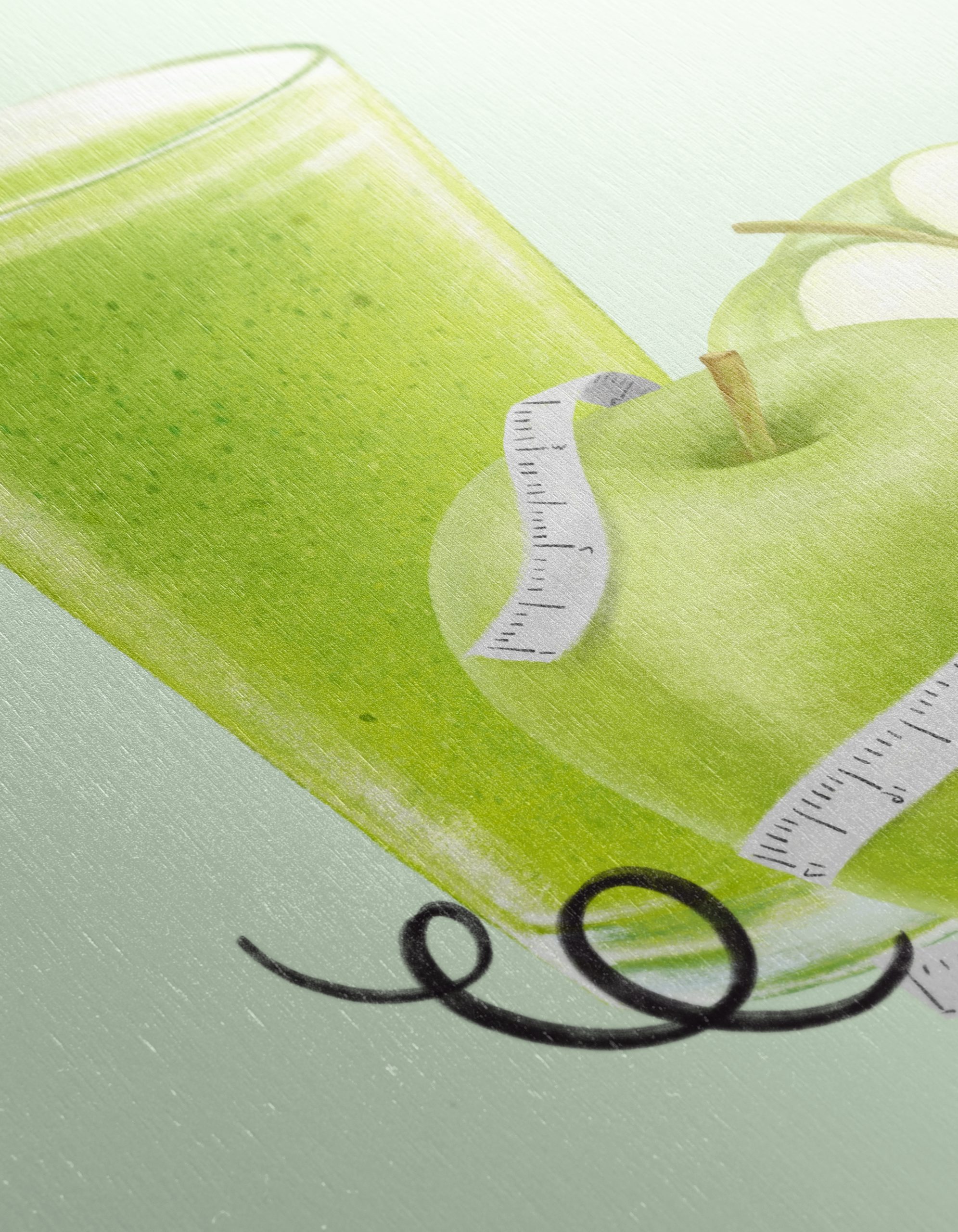 Green Smoothie and Apple Abstract Art - Image 12