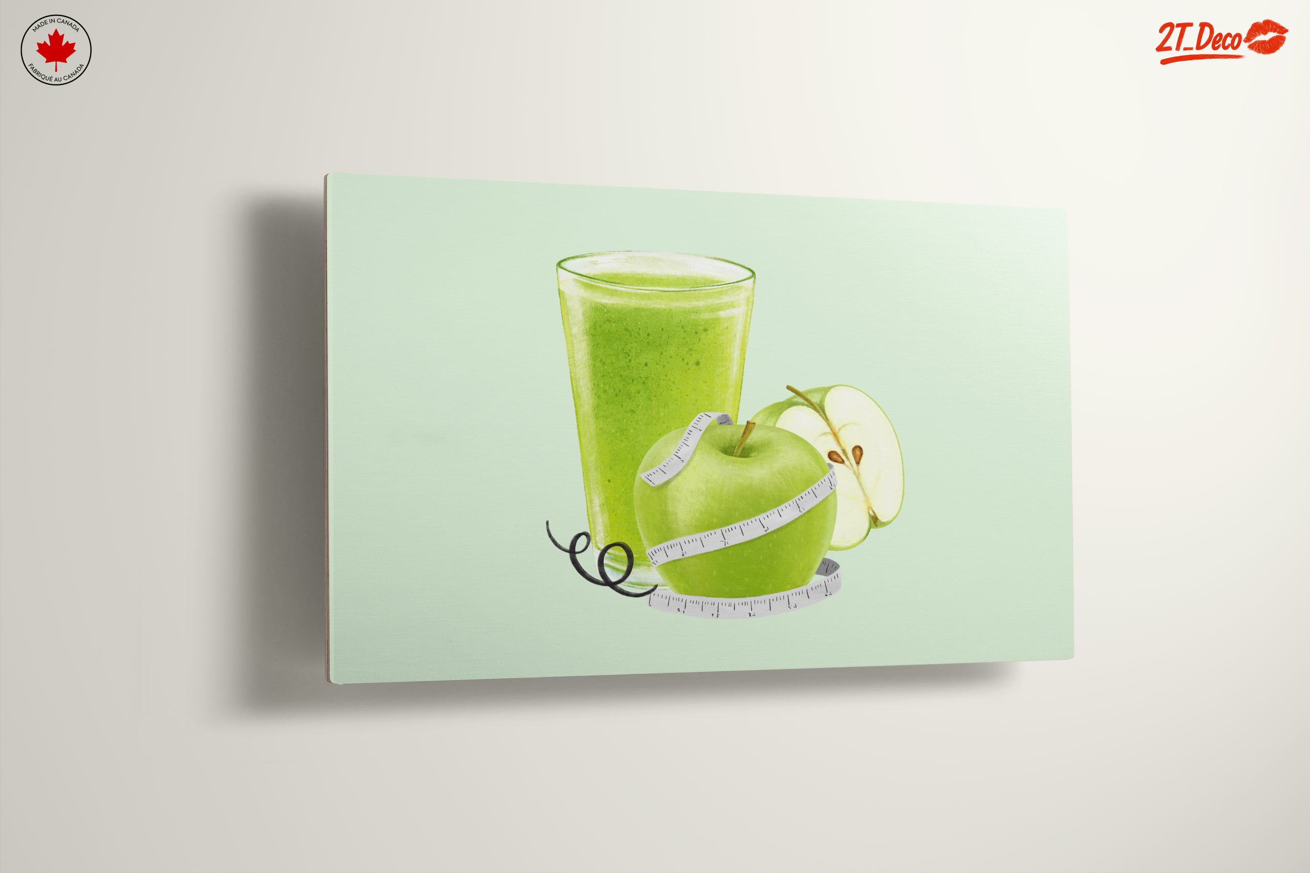 Green Smoothie and Apple Abstract Art - Image 13