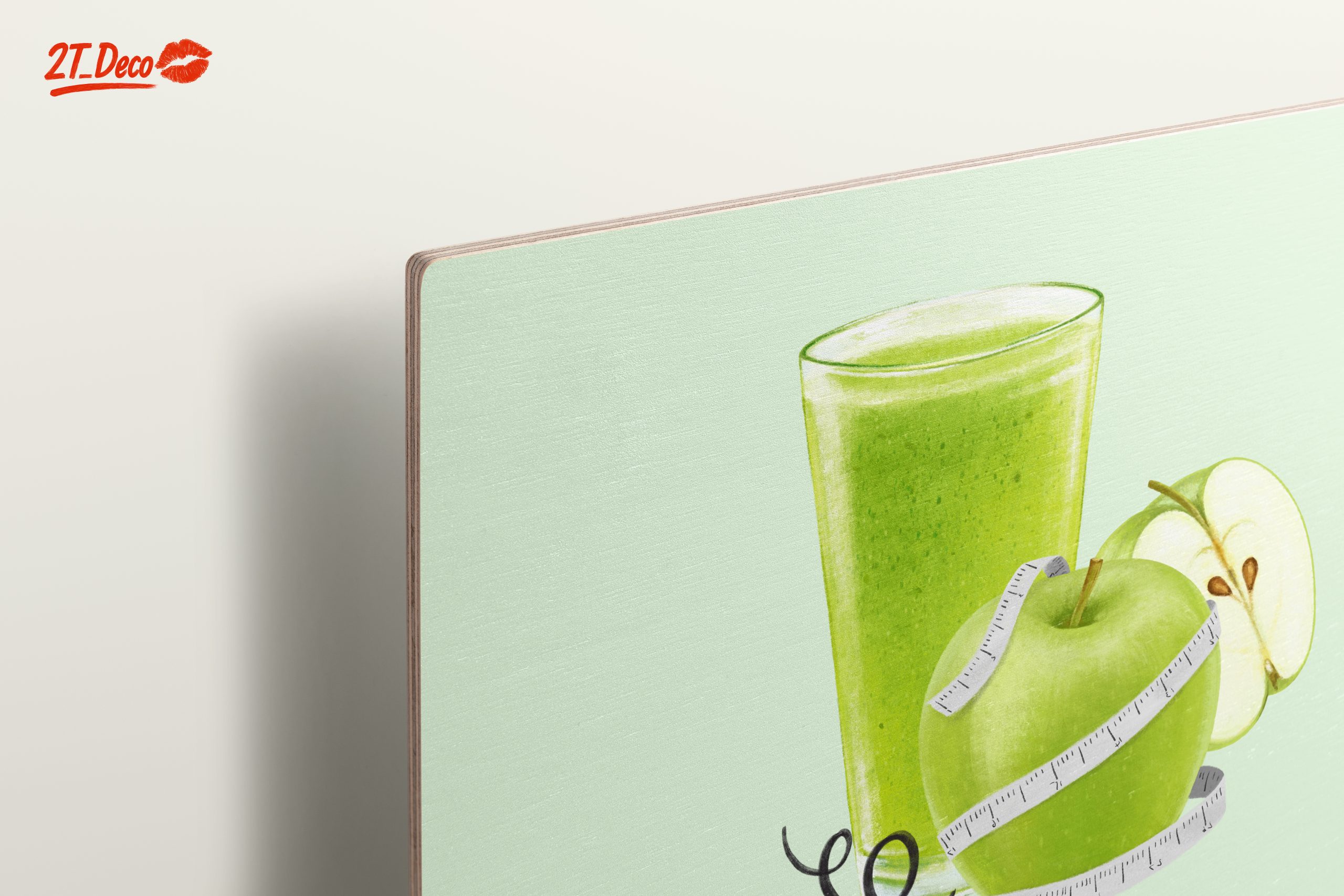 Green Smoothie and Apple Abstract Art - Image 15