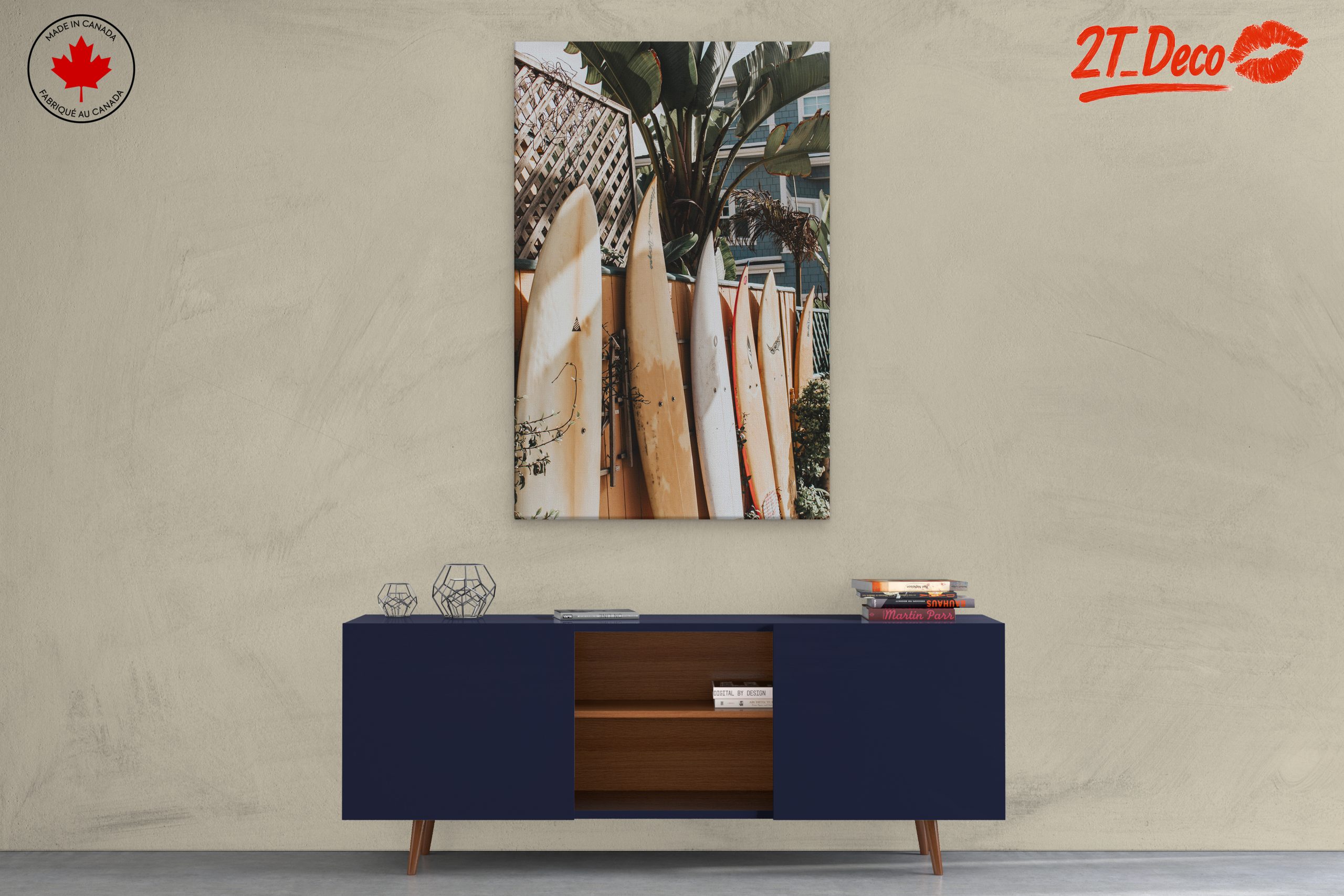 Surfboards Against Lush Greenery at the Beach - Image 3