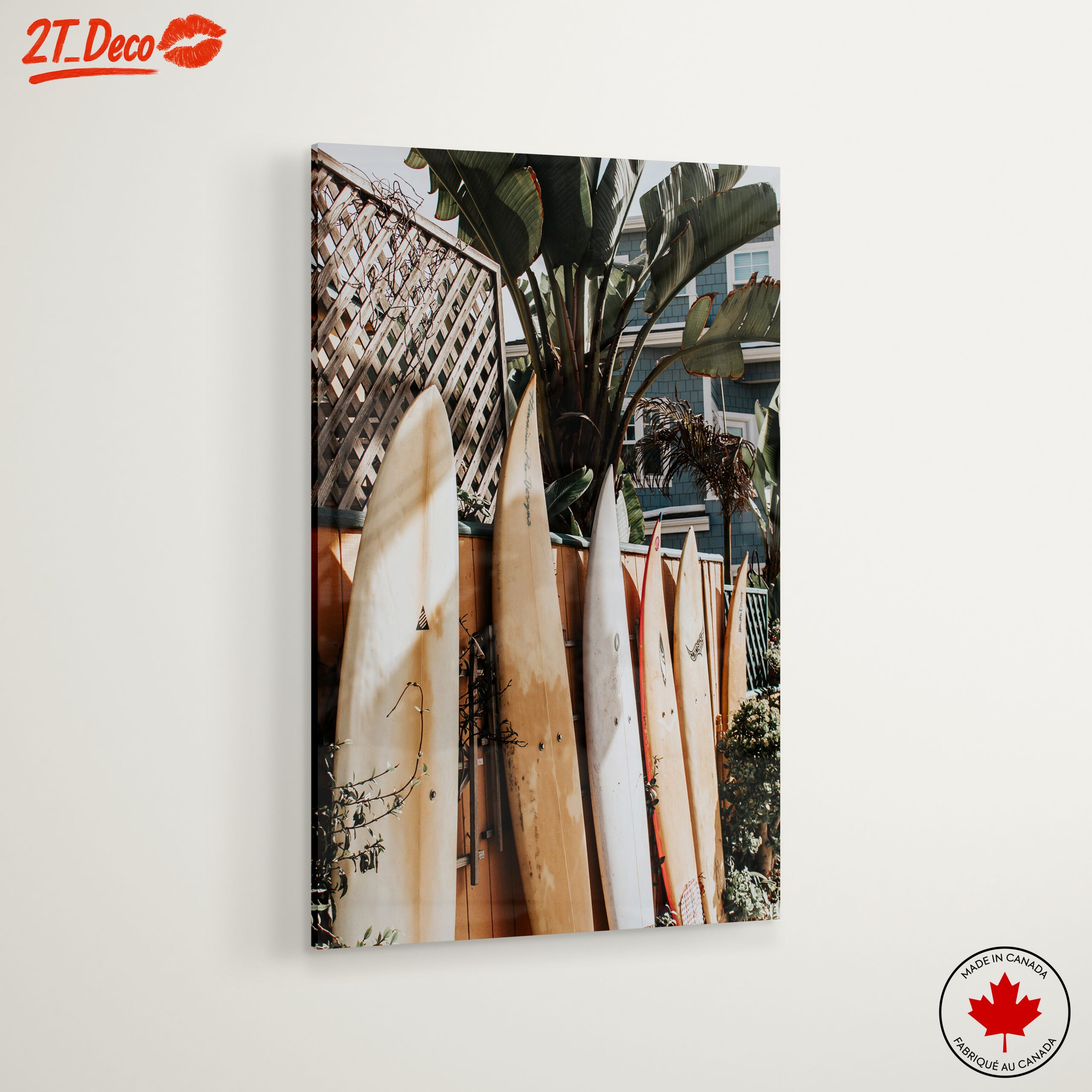 Surfboards Against Lush Greenery at the Beach - Image 6