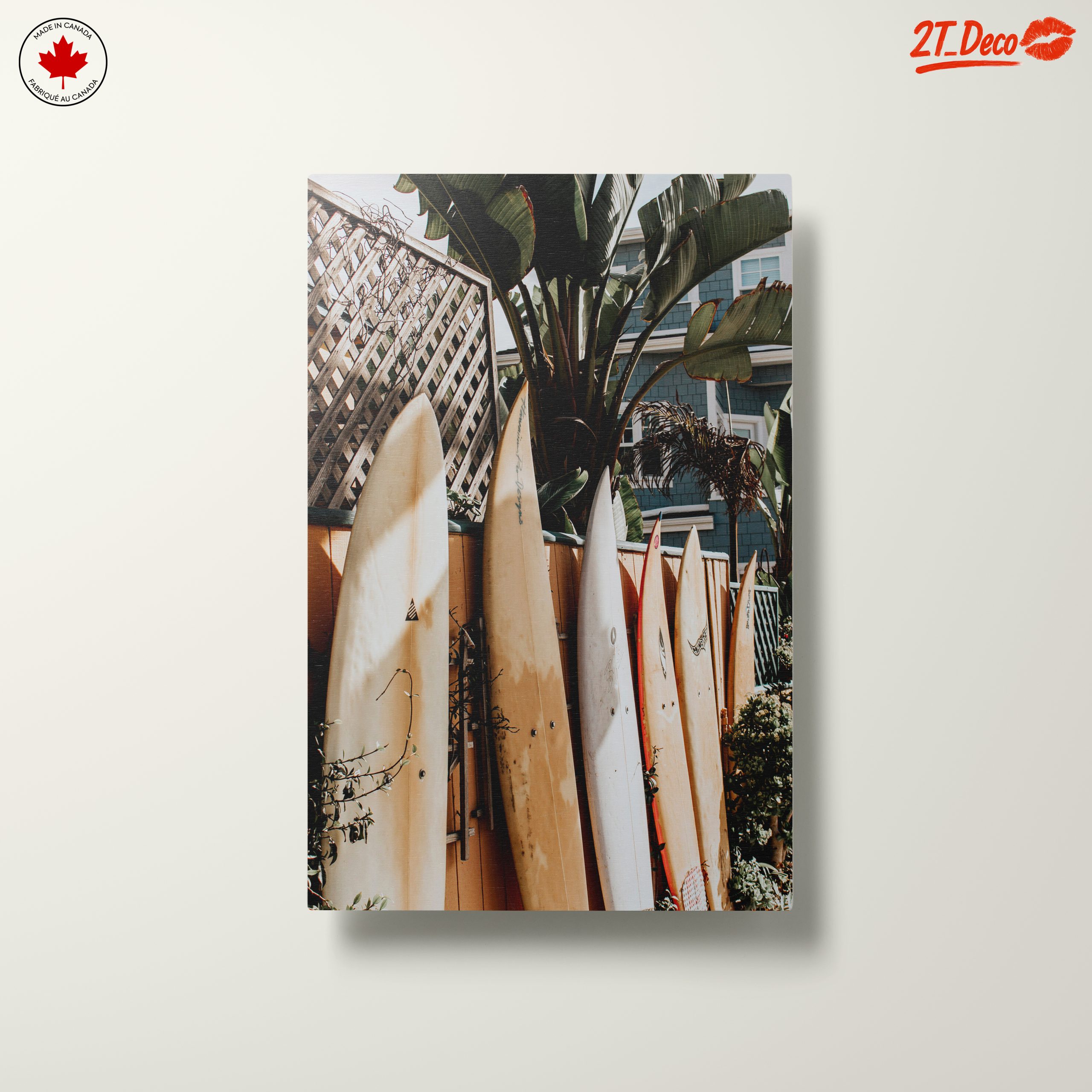 Surfboards Against Lush Greenery at the Beach - Image 10