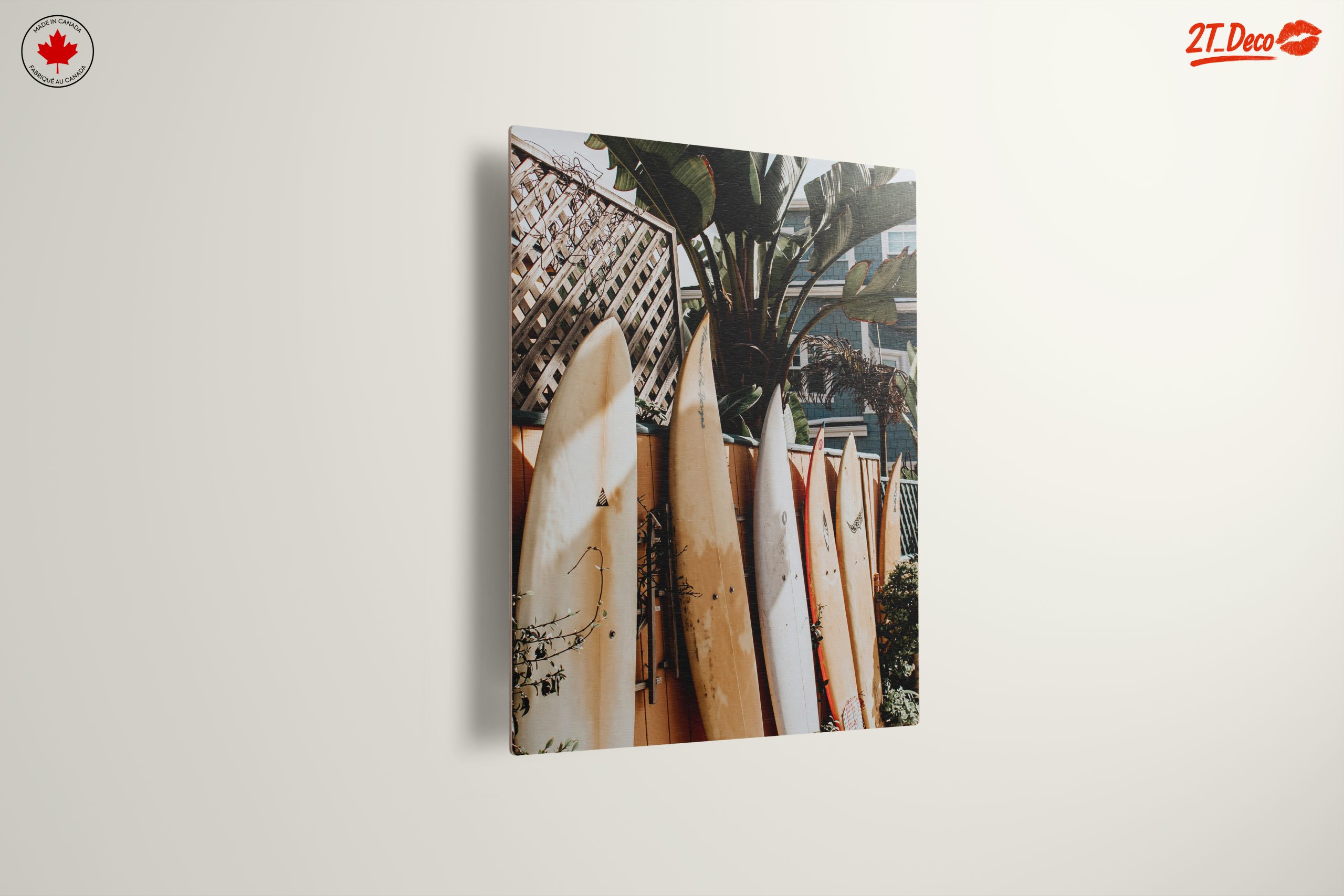 Surfboards Against Lush Greenery at the Beach - Image 13