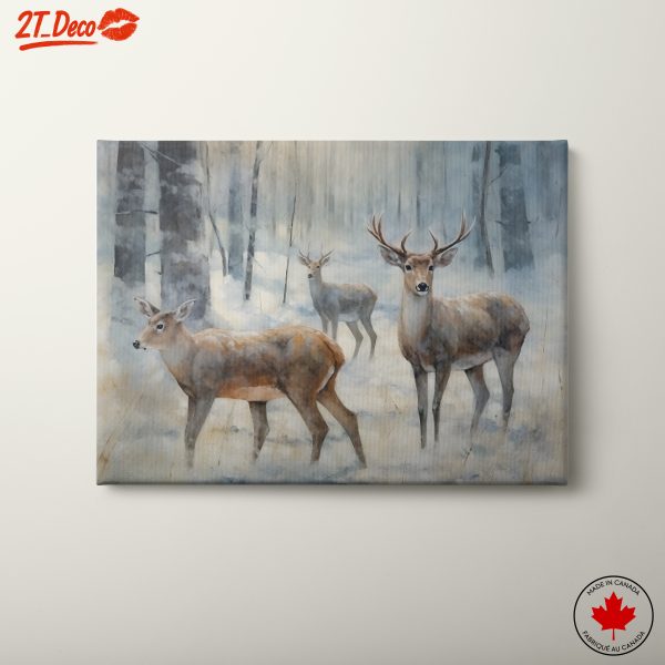 Deer Family in a Serene Forest