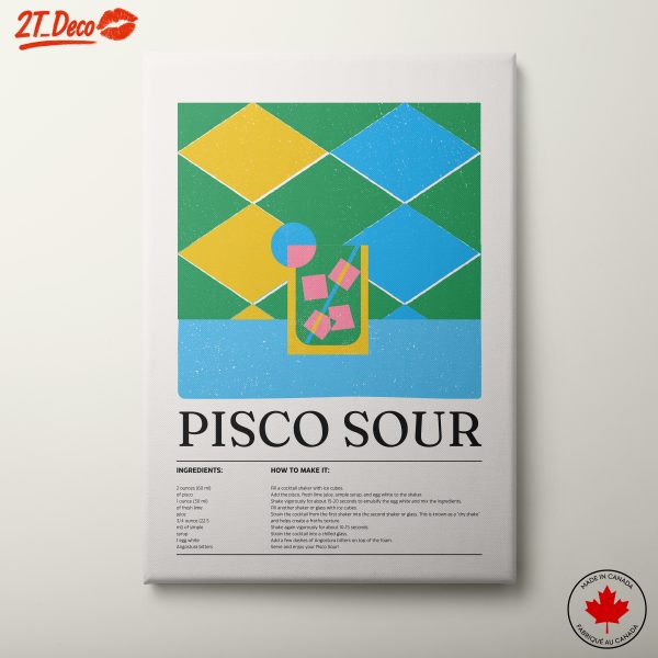Pisco Sour Cocktail Recipe Art